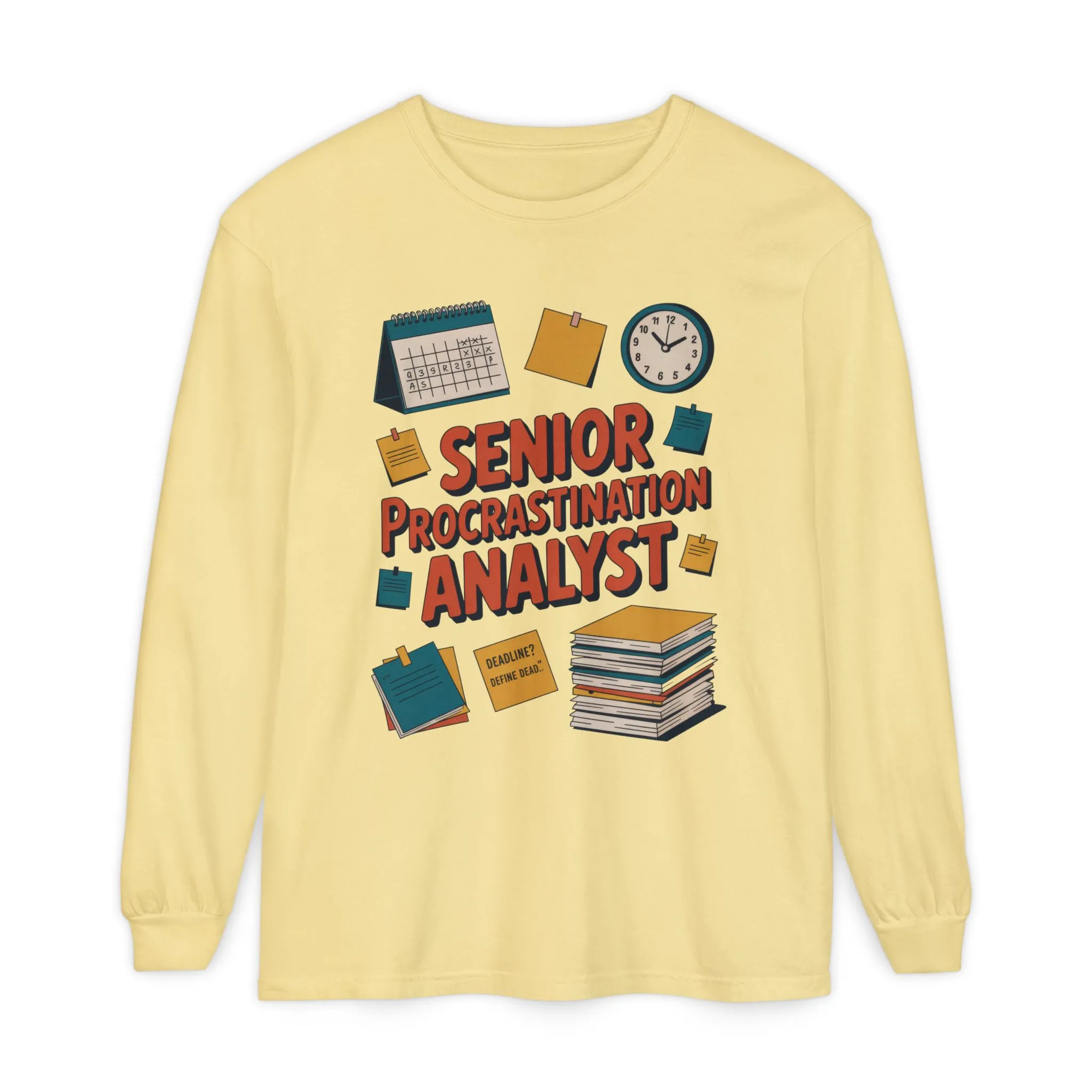 Senior Procrastination Analyst Long Sleeve Tee, Funny Work Shirt,Gift for Analysts, Office Humor, Meme Long Sleeve, Motivation Humor Apparel - Image 34