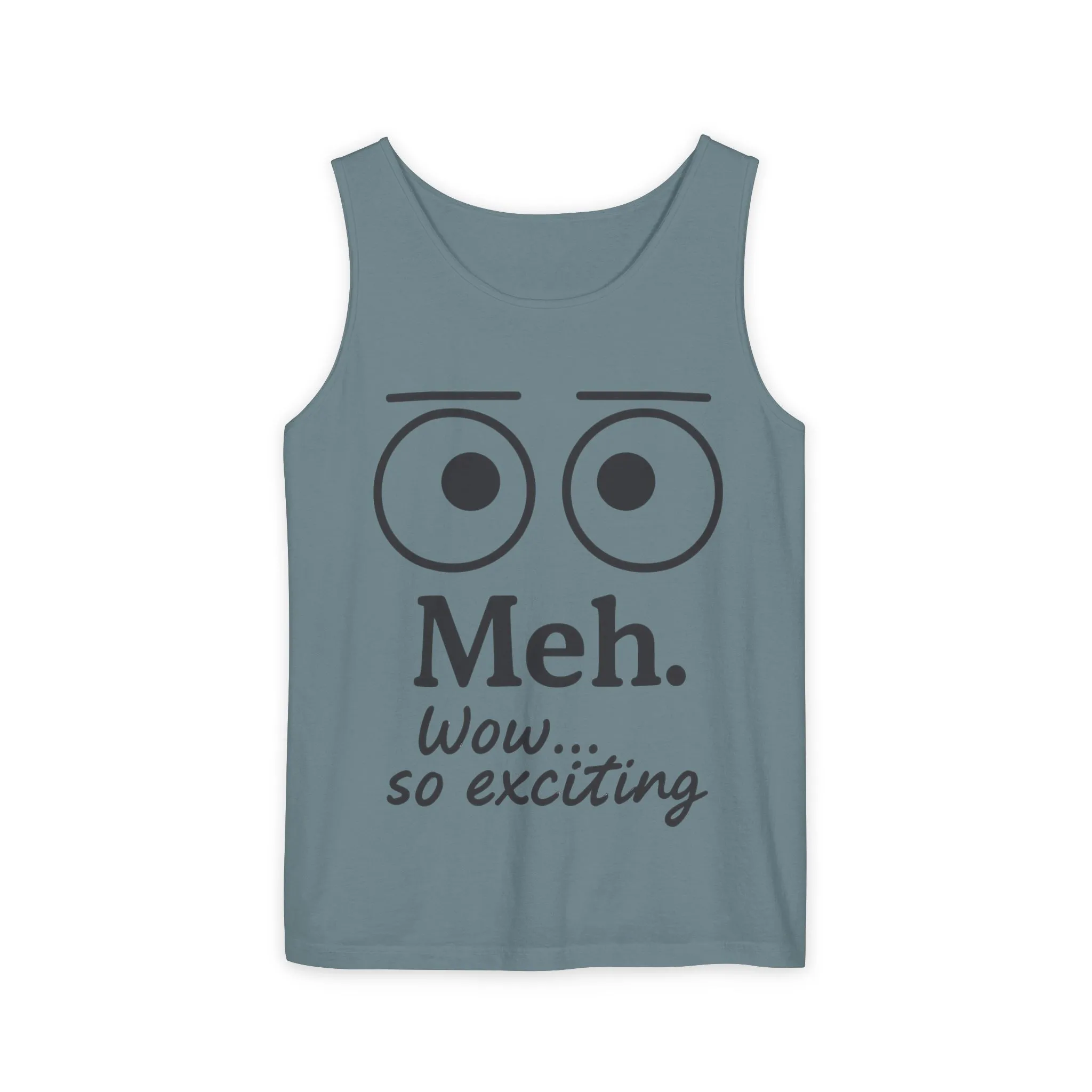 Mens Funny Graphic Tank Top, 'Meh. Wow... so exciting.' Casual Wear, Gifts for Him/Her, Summer Outfits, Party Wear - Image 12