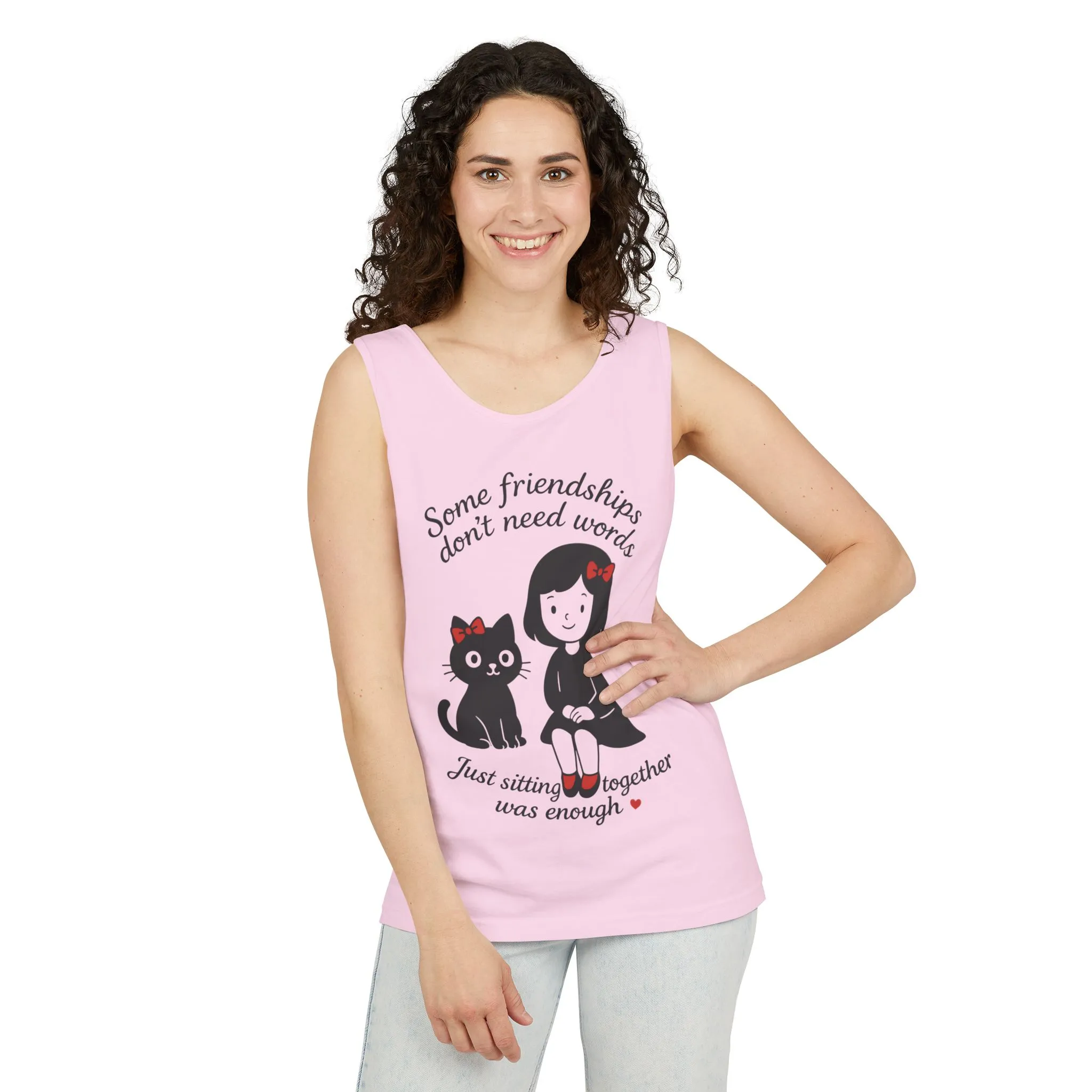 Friendship Tank Top, Cute Cat Lovers Gift, Womens Summer Apparel, Perfect for Casual Outings, Friendship Day, Cat Mom Tees - Image 27