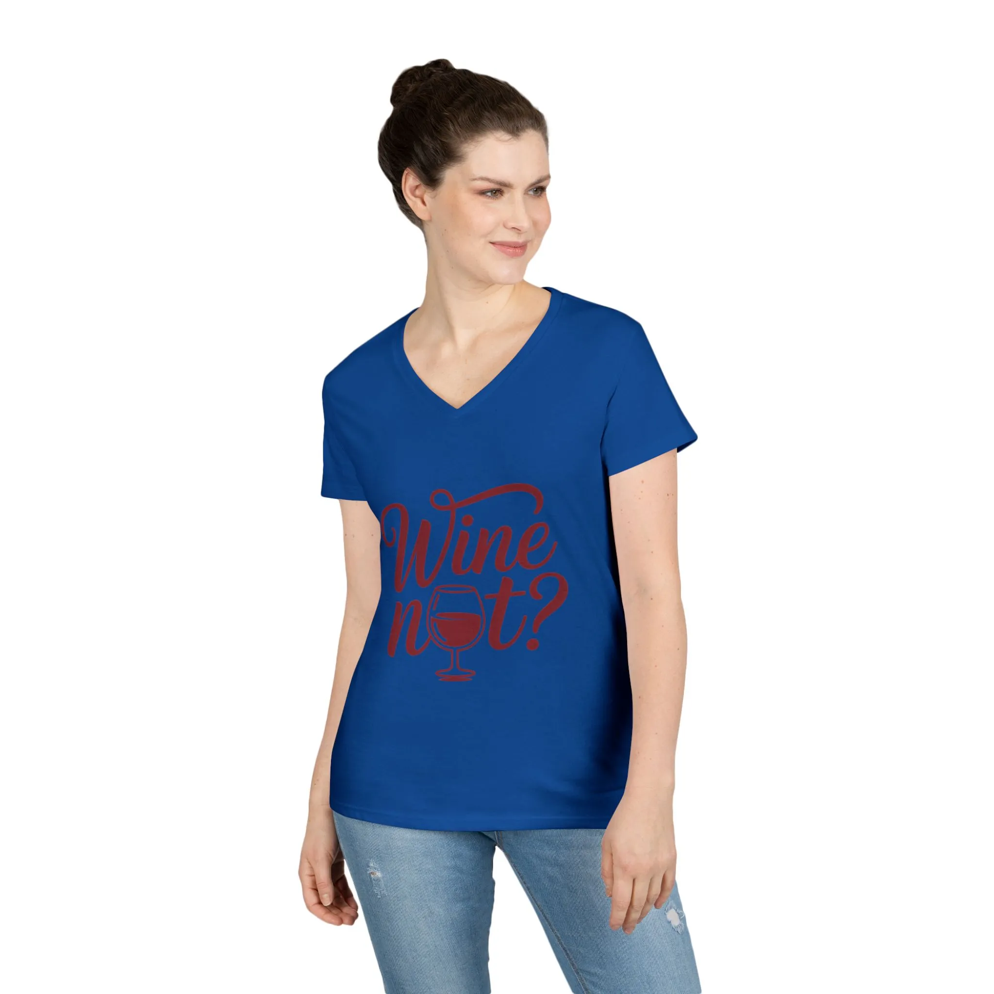 Wine Themed Ladies' V-Neck T-Shirt, Wine Lover Gift, Wine Humor Shirt, Girls Night Party Tee, Wine Pun Graphic Top, Fun Drink Shirt - Image 18