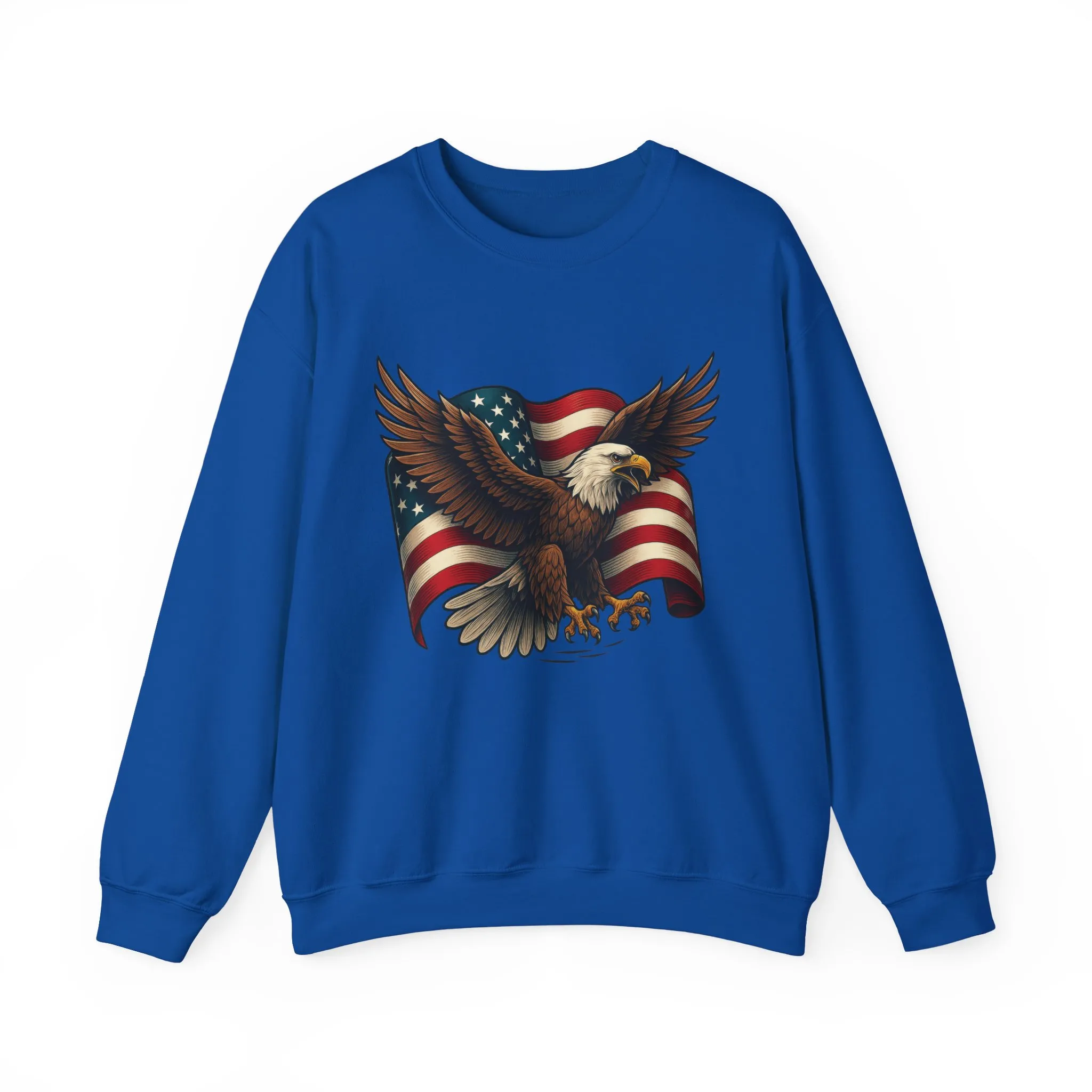 Patriotic Eagle Sweatshirt - Unisex Crewneck, USA Flag Apparel, Memorial Day, Veteran's Day, Independence Day, Gift for Patriots - Image 28
