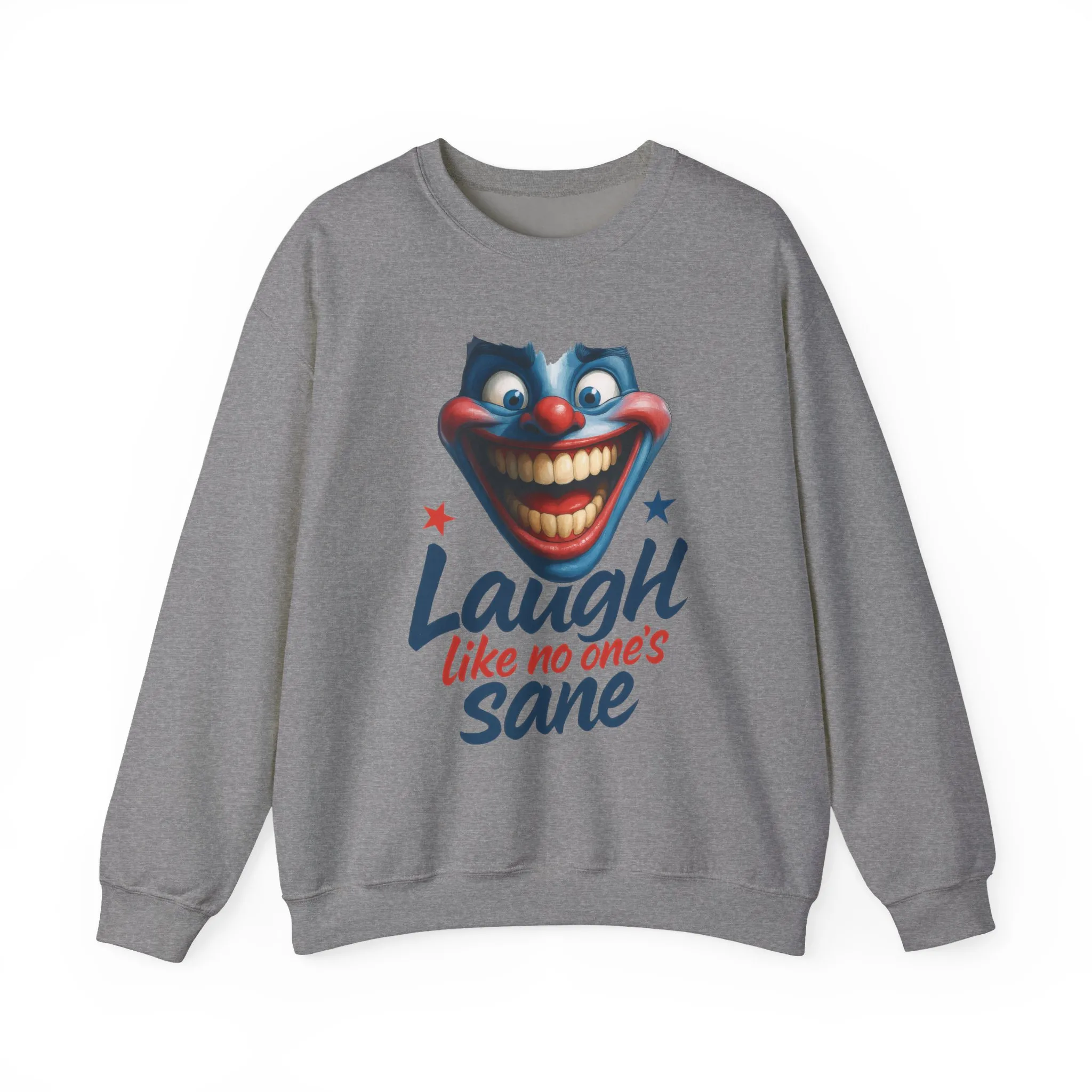 Funny Sweatshirt with 'Laugh Like No One's Sane' Design, Unisex Crewneck, Cozy Gift for Friends, Humor Apparel, Comfy Casual Wear - Image 13