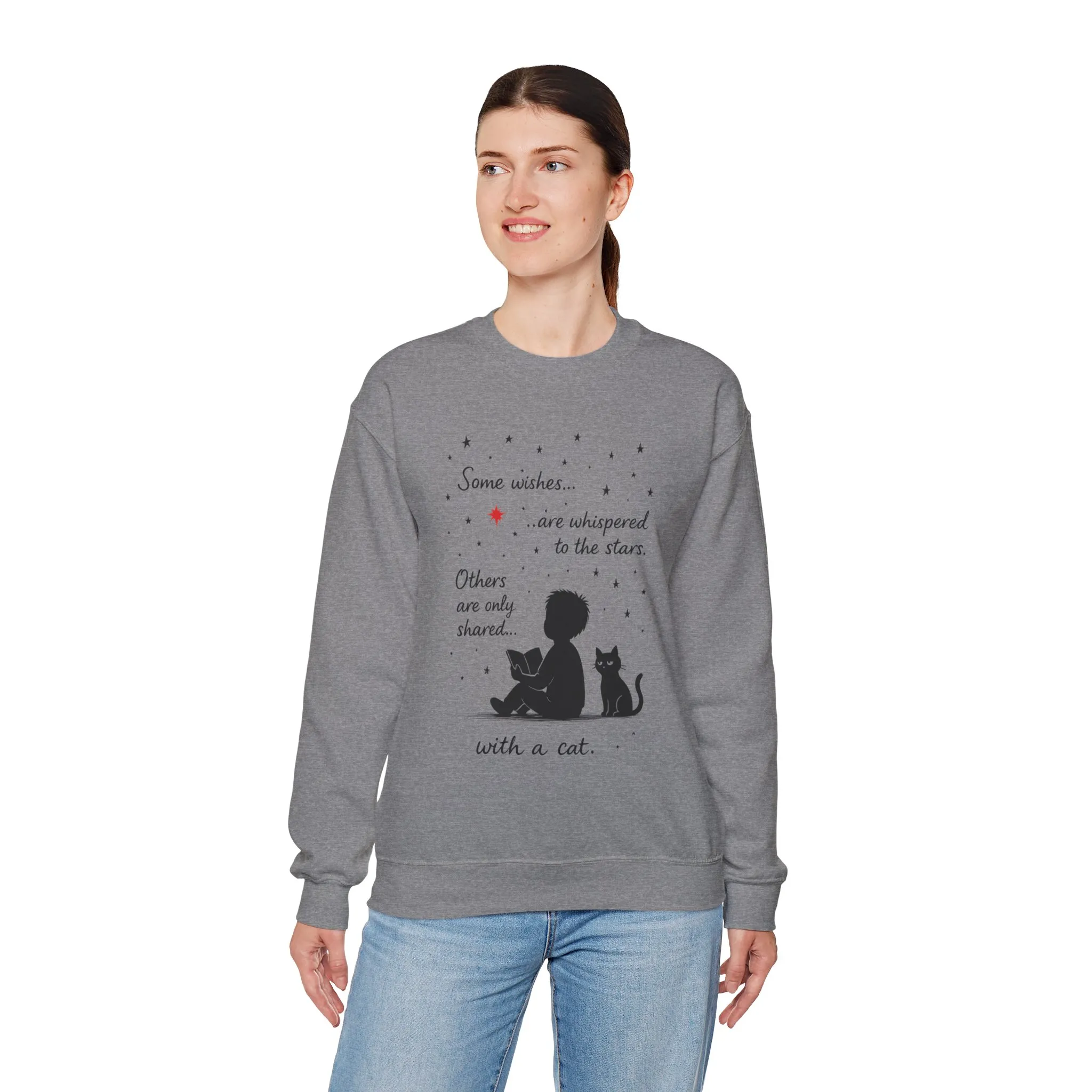 Cozy Cat-Inspired Crewneck Sweatshirt - Literary Lover Gift, Womens Layer, Cat Enthusiast Apparel, Thoughtful Gift for Cozy Nights - Image 18