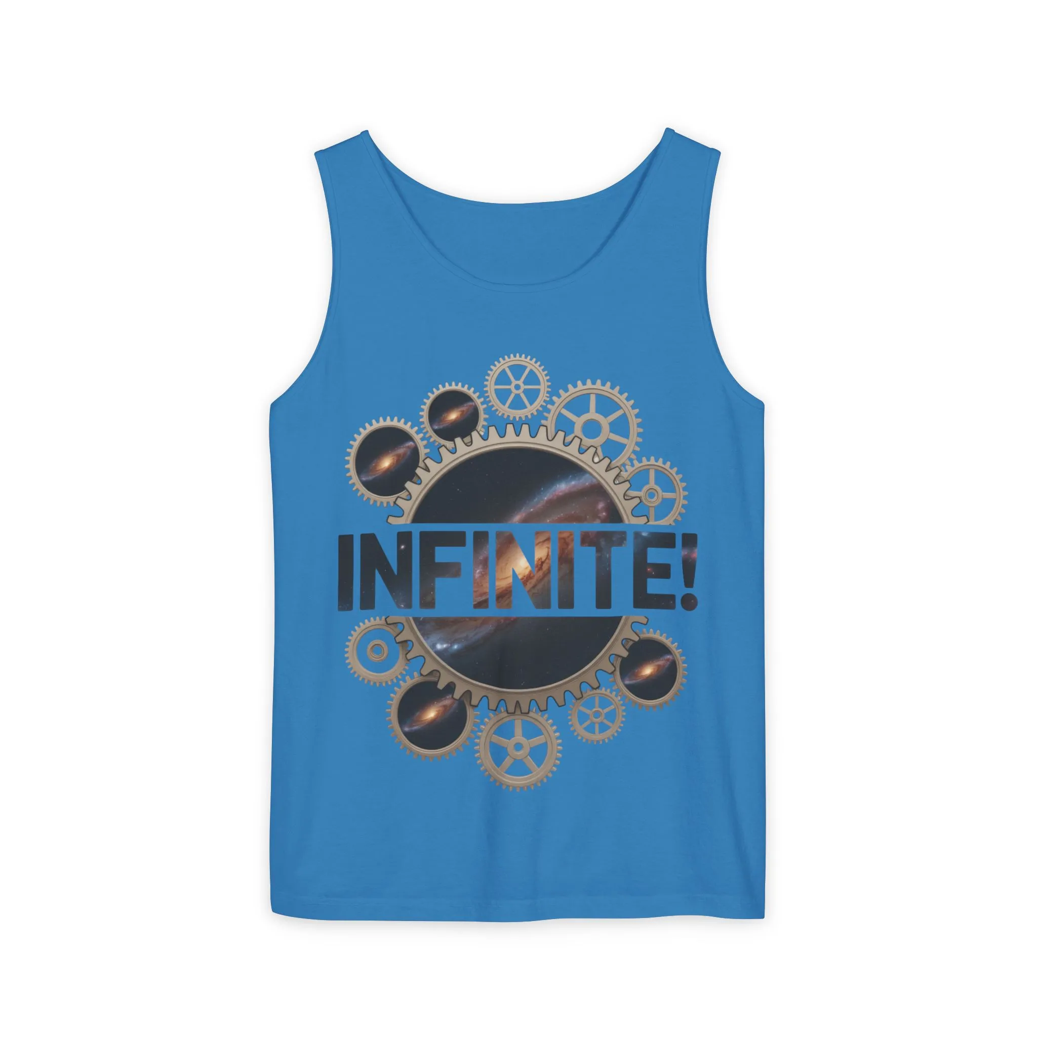 Men's INFINITE! Steampunk Space Gears T-Shirt, Cosmic Mechanical Design Tee for Sci-Fi & Engineering Lovers, Workout Shirt - Image 25