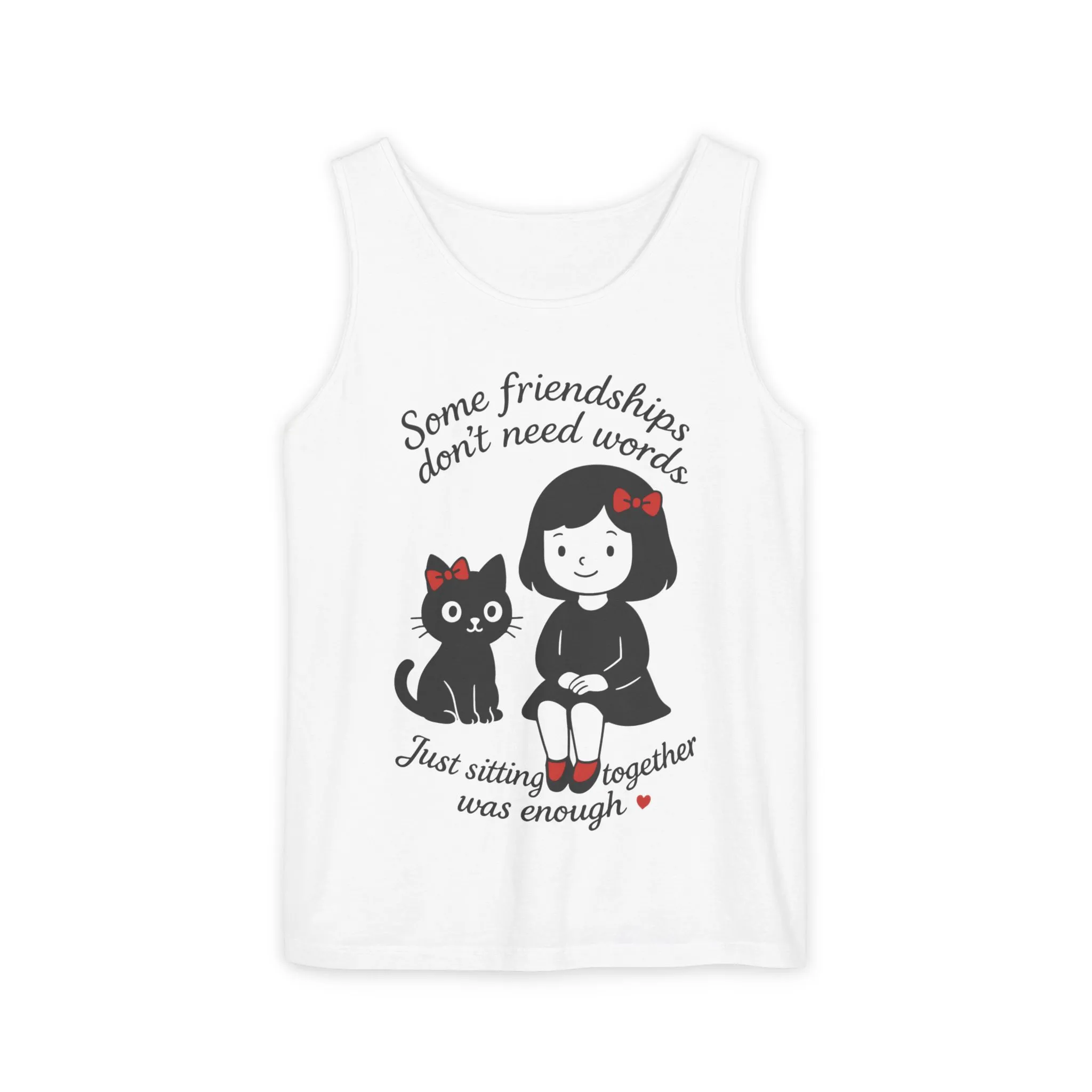 Friendship Tank Top, Cute Cat Lovers Gift, Womens Summer Apparel, Perfect for Casual Outings, Friendship Day, Cat Mom Tees - Image 4