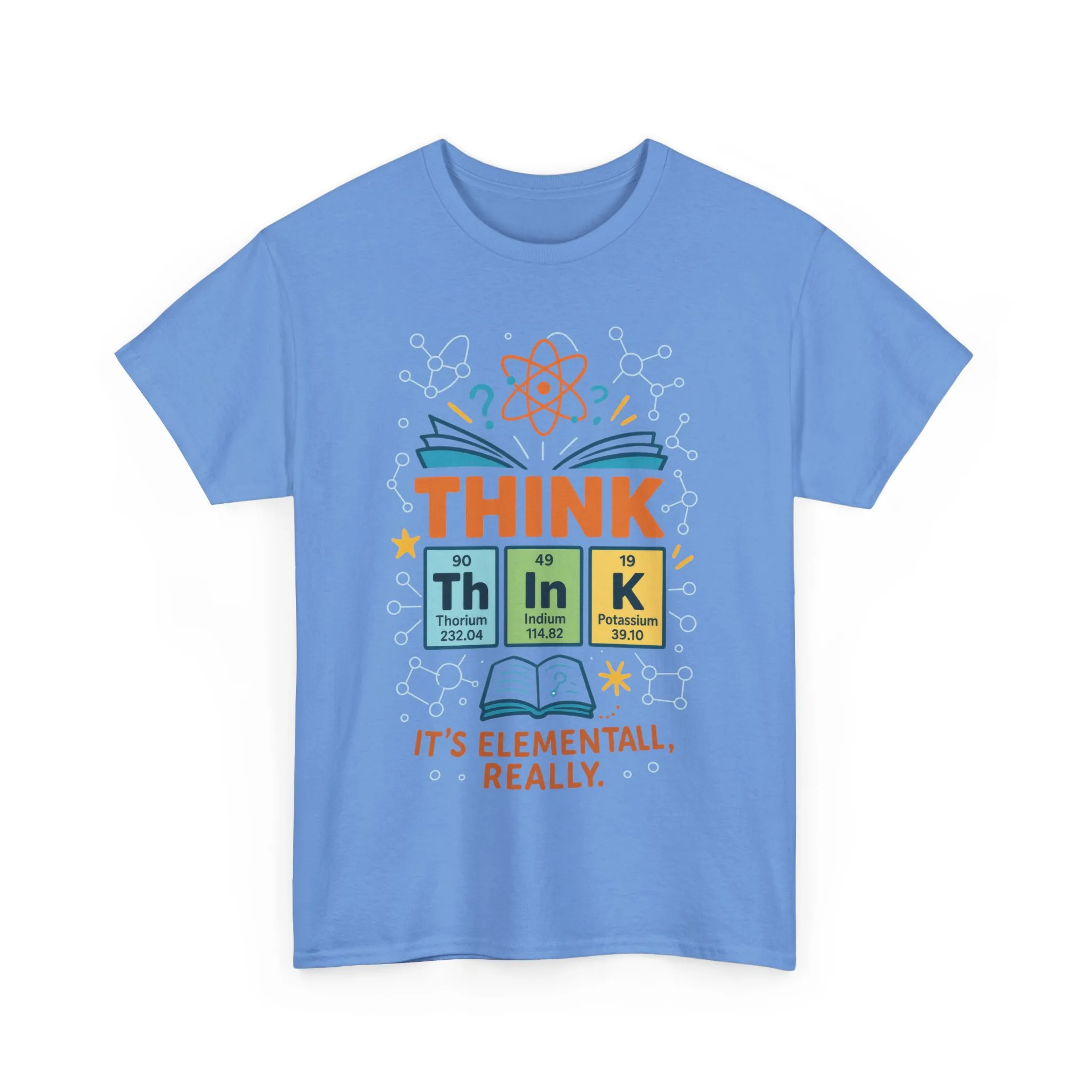 Smart Womens Science T-Shirt, THINK Periodic Table Tee, Funny Elemental Nerd Gift for Her, Graphic Tee for Science Lovers - Image 30