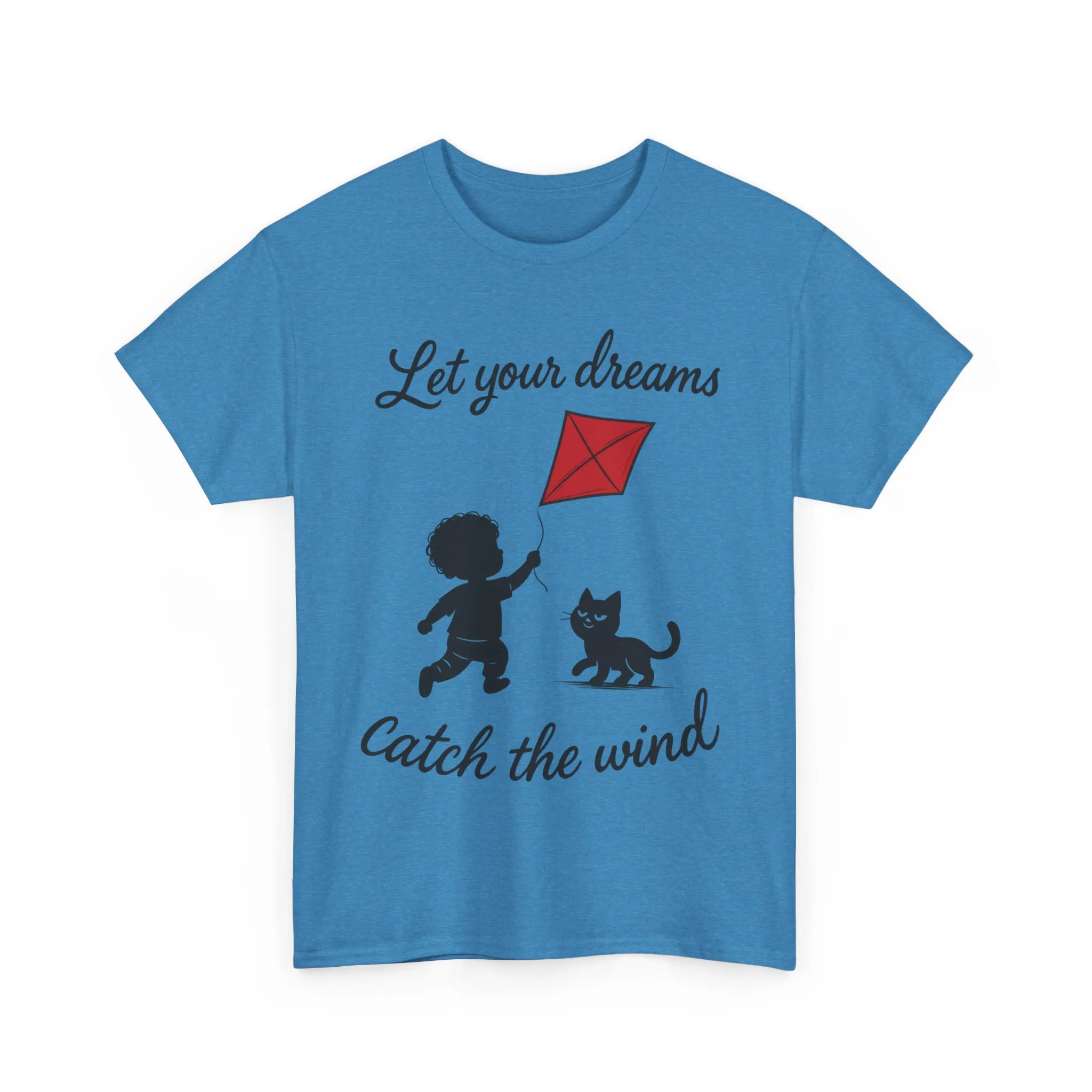 Cute Kid and Cat Design T-Shirt, Playful Gift for Cat Lovers, Summer Style, Cat Lover T-Shirt, Gift for Cat Owners, Women's Cotton T-Shirt - Image 13