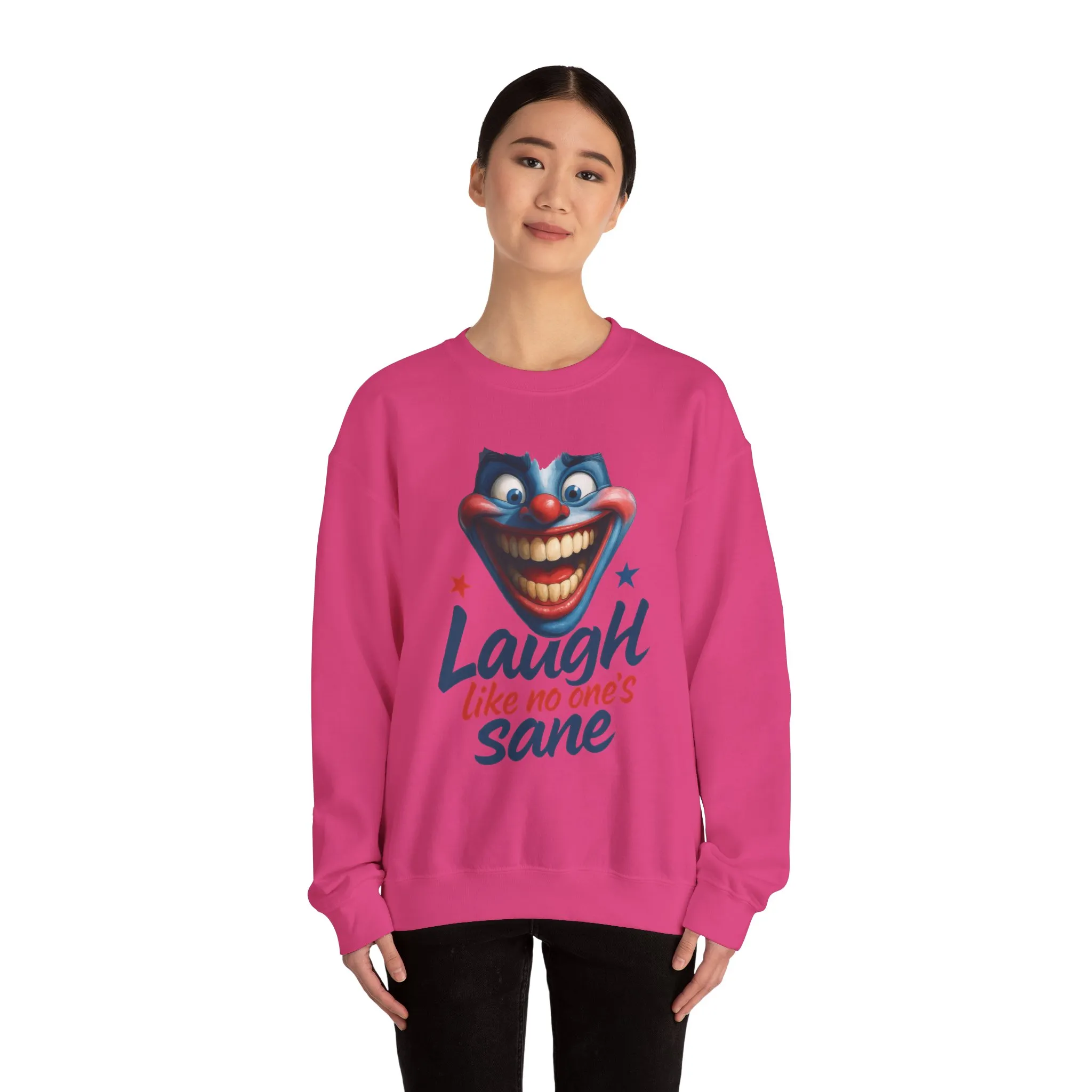Funny Sweatshirt with 'Laugh Like No One's Sane' Design, Unisex Crewneck, Cozy Gift for Friends, Humor Apparel, Comfy Casual Wear - Image 40