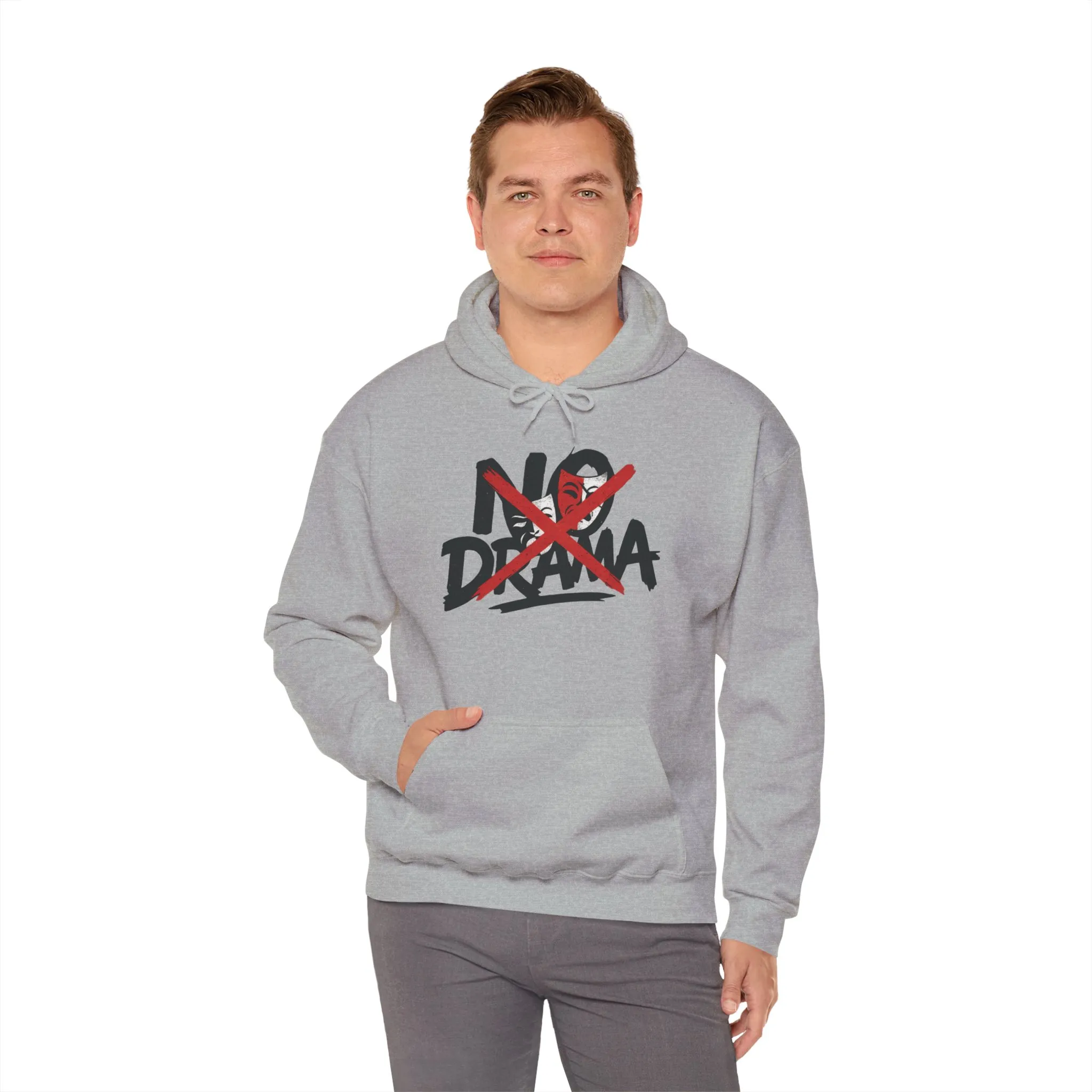 No Drama Mens Hoodie, Cozy Hoodie, Everyday Wear, Gift for Friend, Casual Fashion, Relaxed Vibes - Image 40