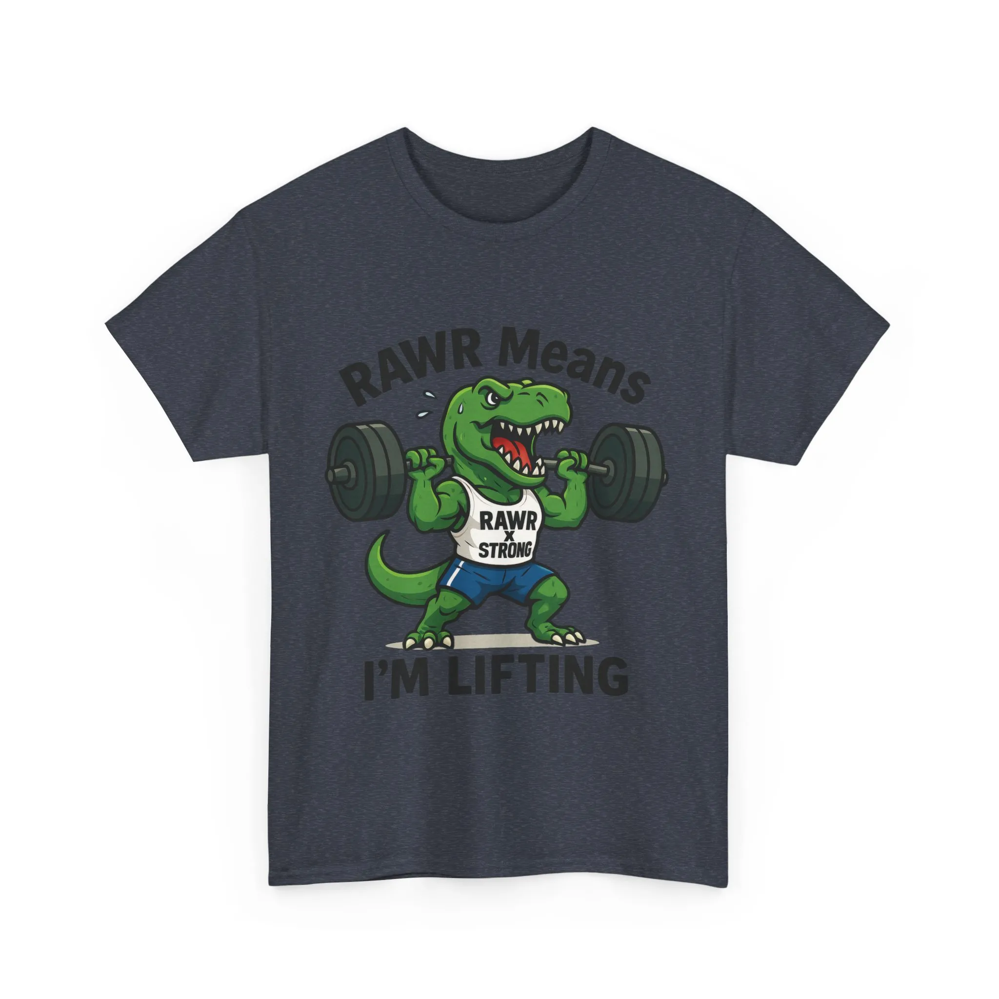 RAWR Gym Shirt for Men, Funny Dinosaur Lifting Tee, Workout Dino Fitness Gift, Barbell Humor Shirt, Motivational T-Shirt, Activewear - Image 25