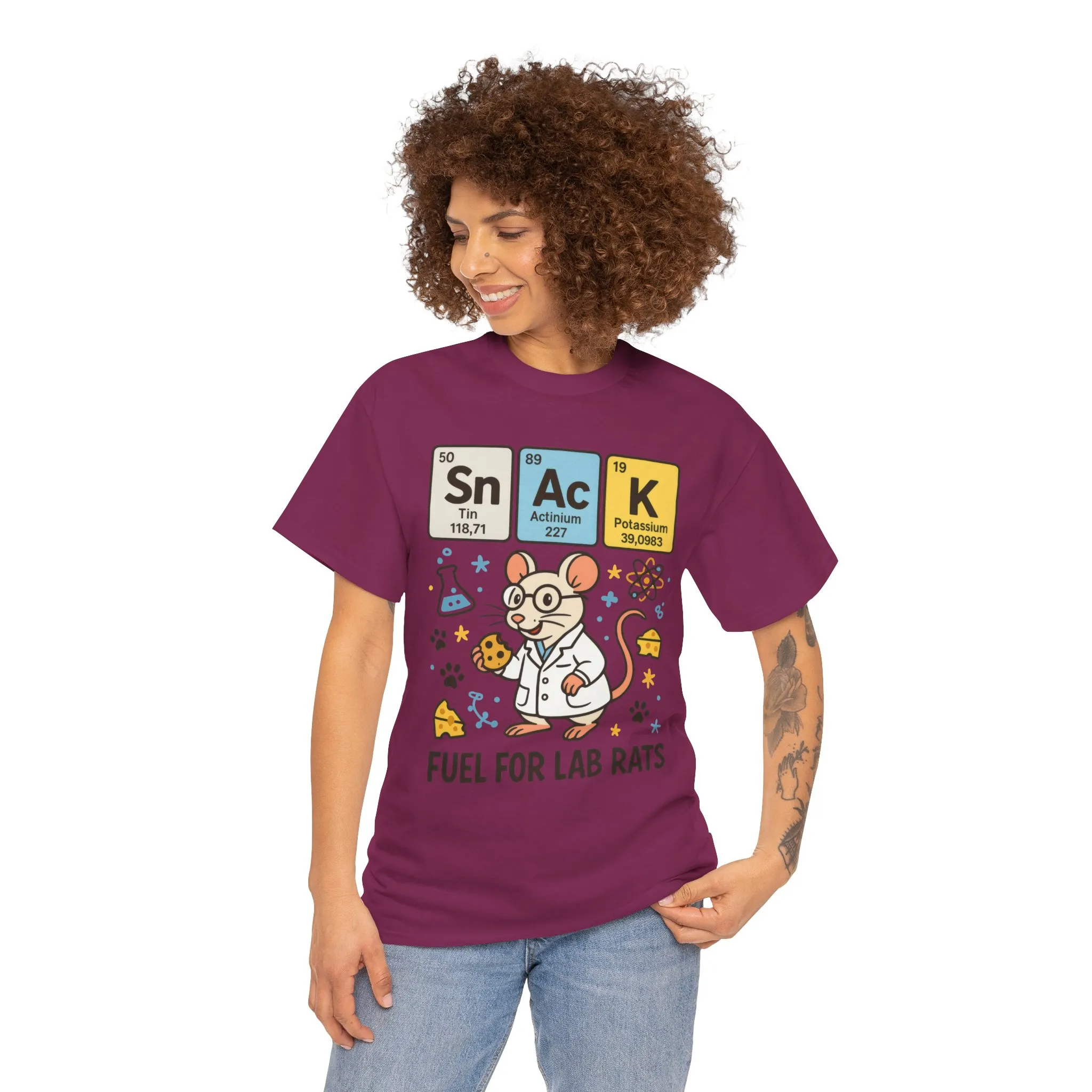 Funny Womens Science T-Shirt,Periodic Table Tee, Fuel for Lab Rats Nerdy Shirt, Gifts for STEM Lovers, Quirky Science Apparel - Image 29