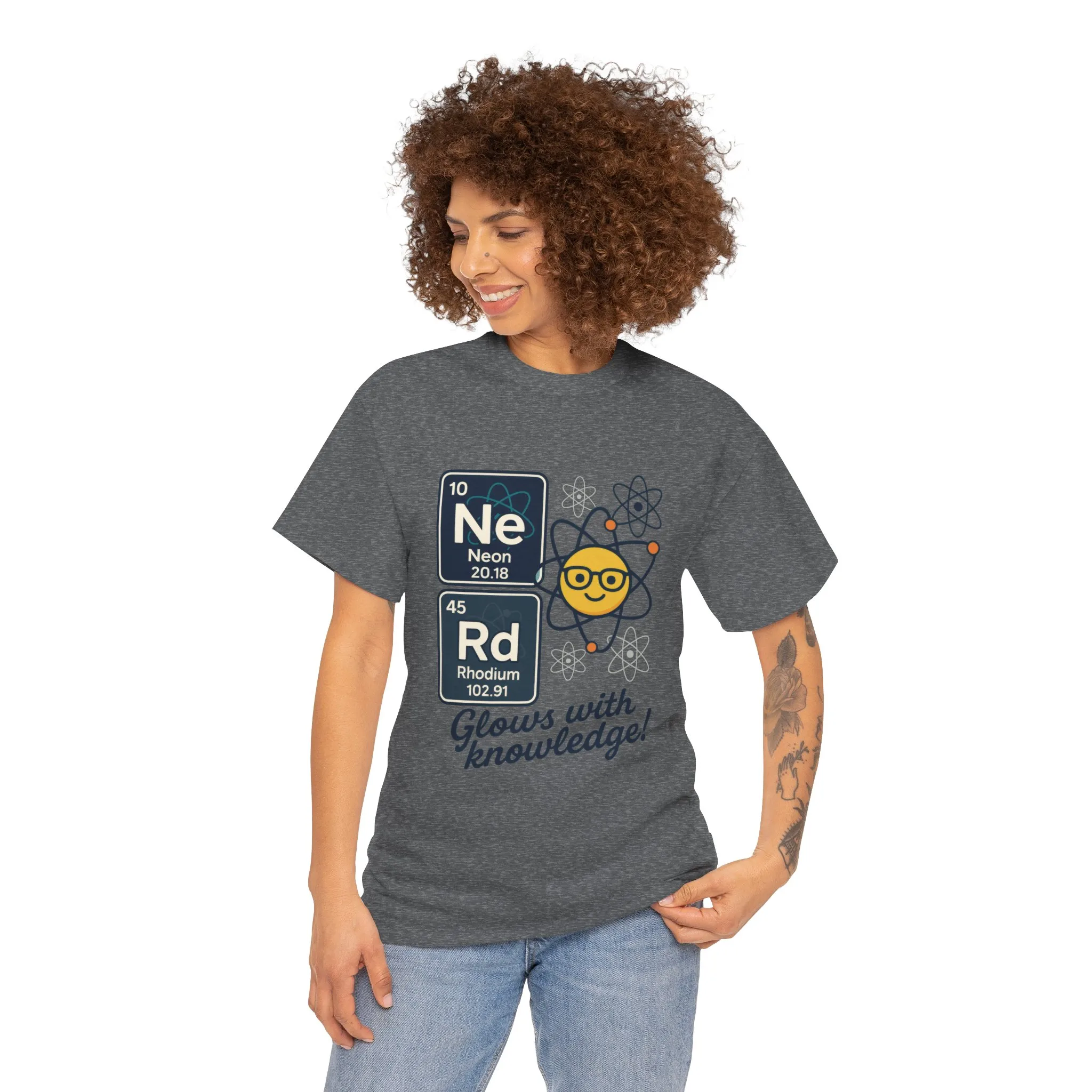 Funny Womens Nerd T-Shirt, NeRd Periodic Table Shirt, Glowing Knowledge Tee, Science Lover Gift, Chemistry Shirt, STEM Apparel, Science Tee - Image 5
