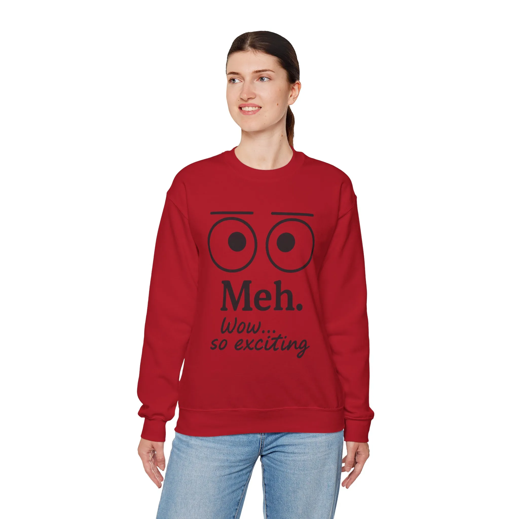 Meh Sweatshirt, Womens Funny Crewneck, Casual Gift for Friends, Comfy Everyday Wear, Sarcastic Apparel, Relaxed Style Clothing - Image 33