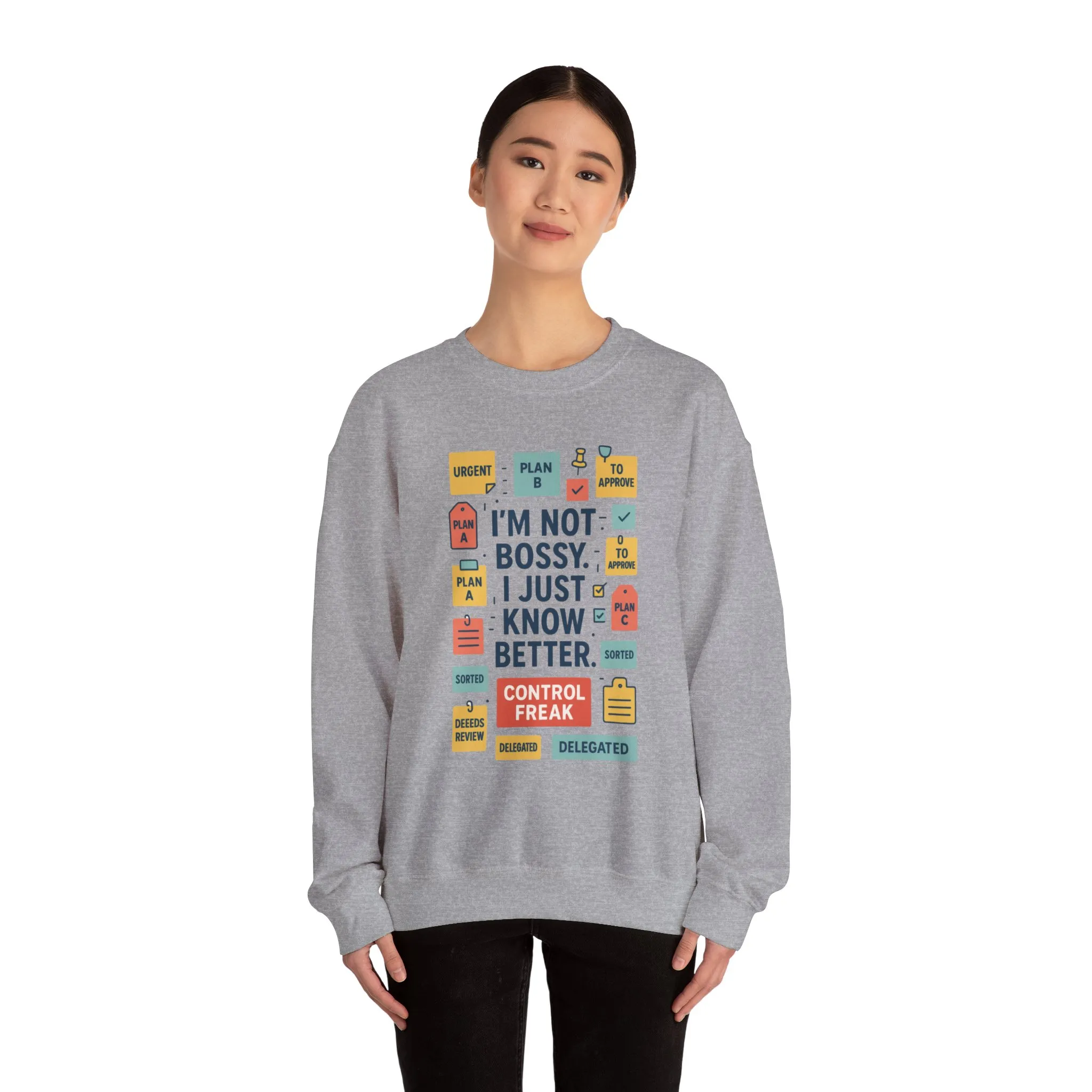 Funny Womens Control Freak Sweatshirt, Bold Sarcastic Quote Pullover, Ideal Gift for Bossy Friends, Funny Womens Sweatshirt - Image 11