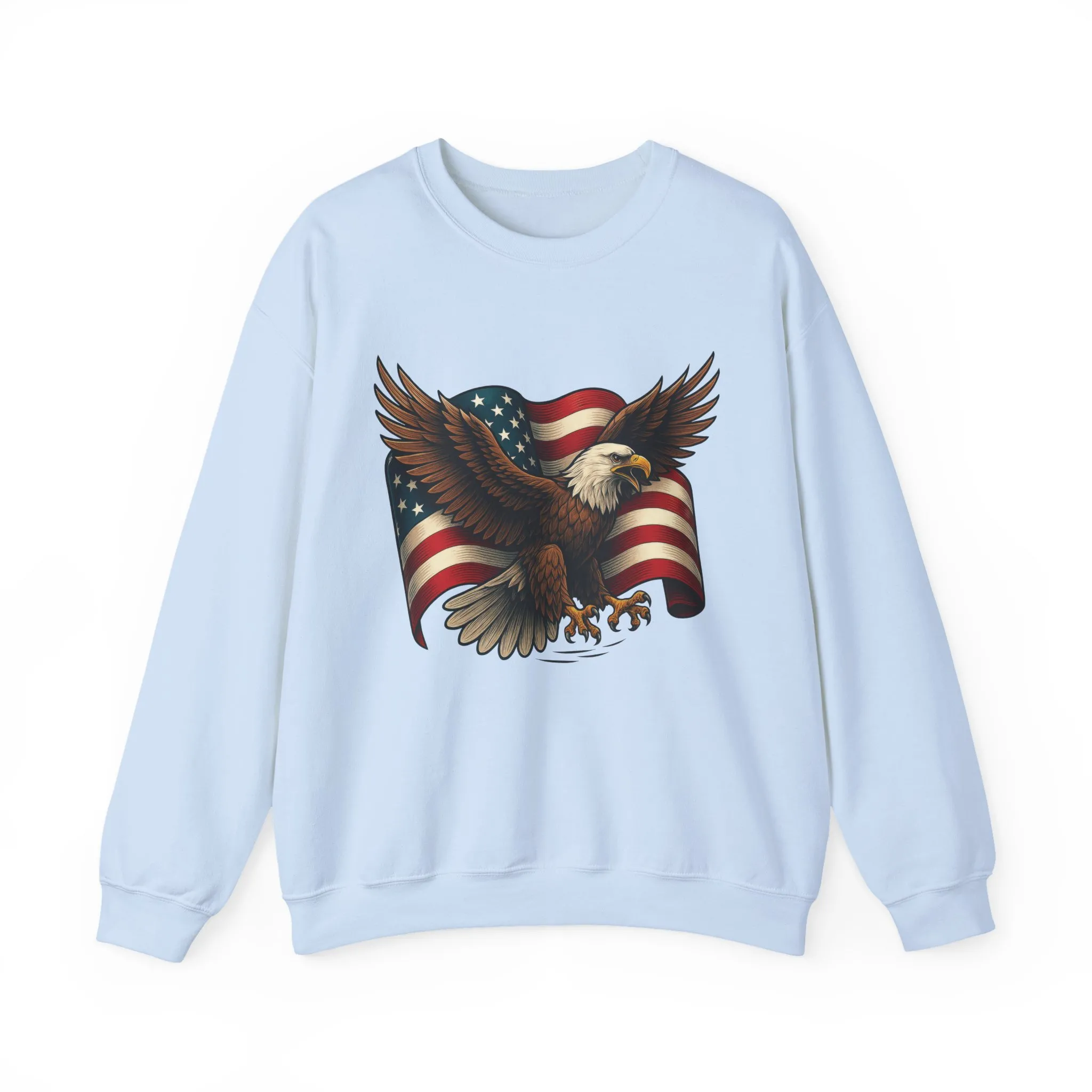 Patriotic Eagle Sweatshirt - Unisex Crewneck, USA Flag Apparel, Memorial Day, Veteran's Day, Independence Day, Gift for Patriots - Image 32