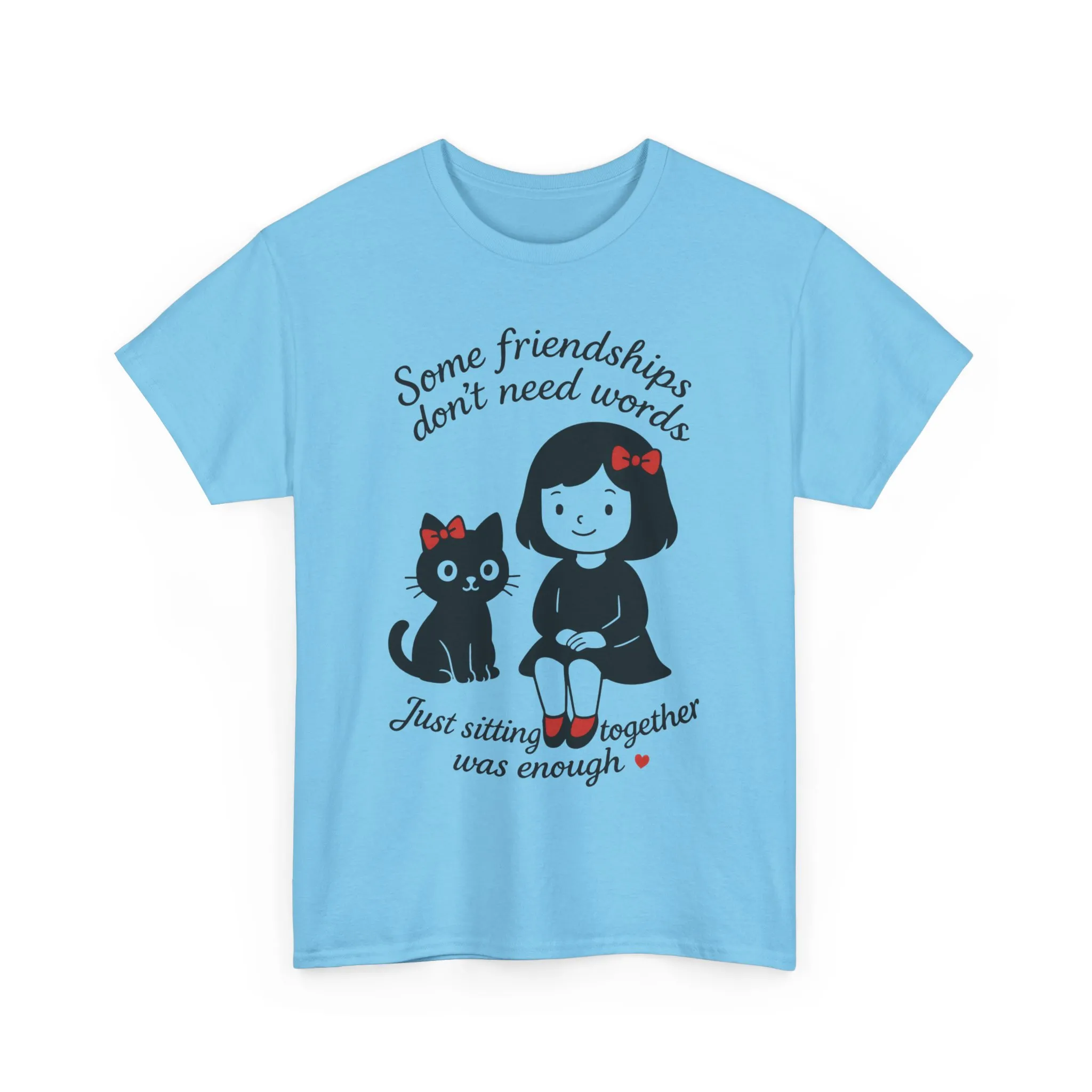 Cute Cat & Girl Graphic Tee, Playful Gift for Cat Lovers, Cat and Girl Design, Gift for Cat Owners, Women's Cotton T-Shirt - Image 28