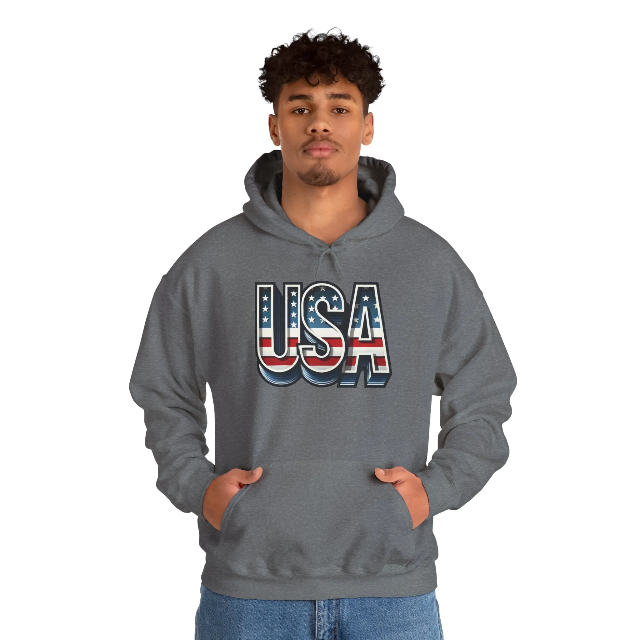 USA Flag Unisex Hoodie, Patriotic Sweatshirt, Independence Day Gift, American Pride Apparel, Casual Layering - Image 15