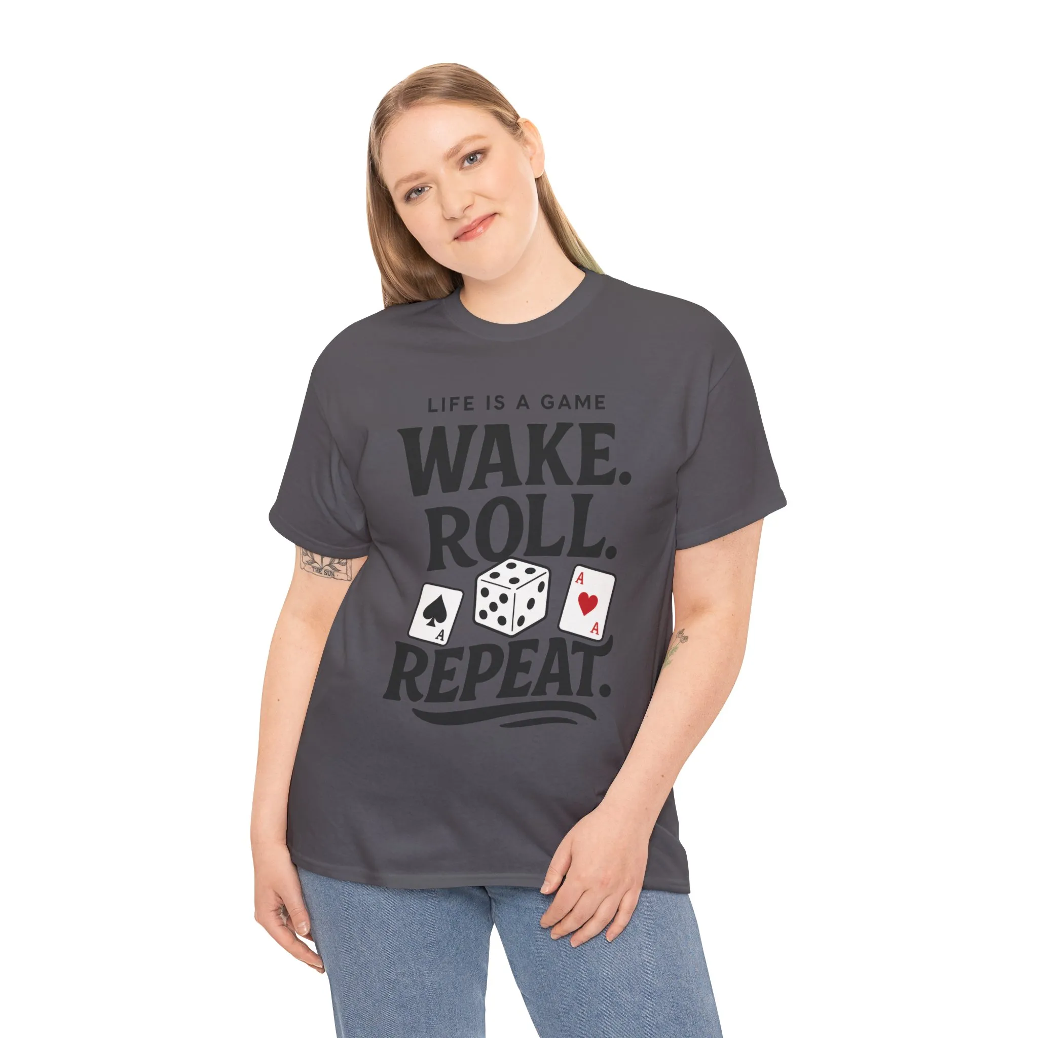 Game On Unisex Heavy Cotton Tee, Perfect for Gamers, Funny Dice & Cards Shirt, Unisex Gambling Gift, Birthday Celebrations - Image 22