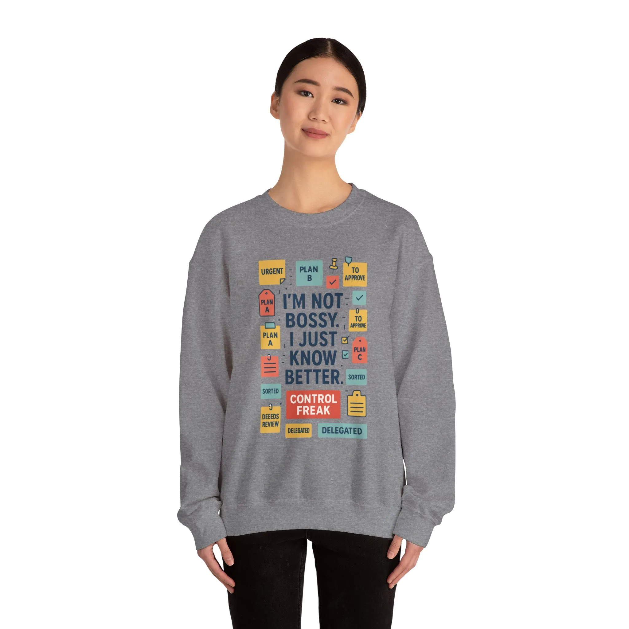 Funny Womens Control Freak Sweatshirt, Bold Sarcastic Quote Pullover, Ideal Gift for Bossy Friends, Funny Womens Sweatshirt - Image 14