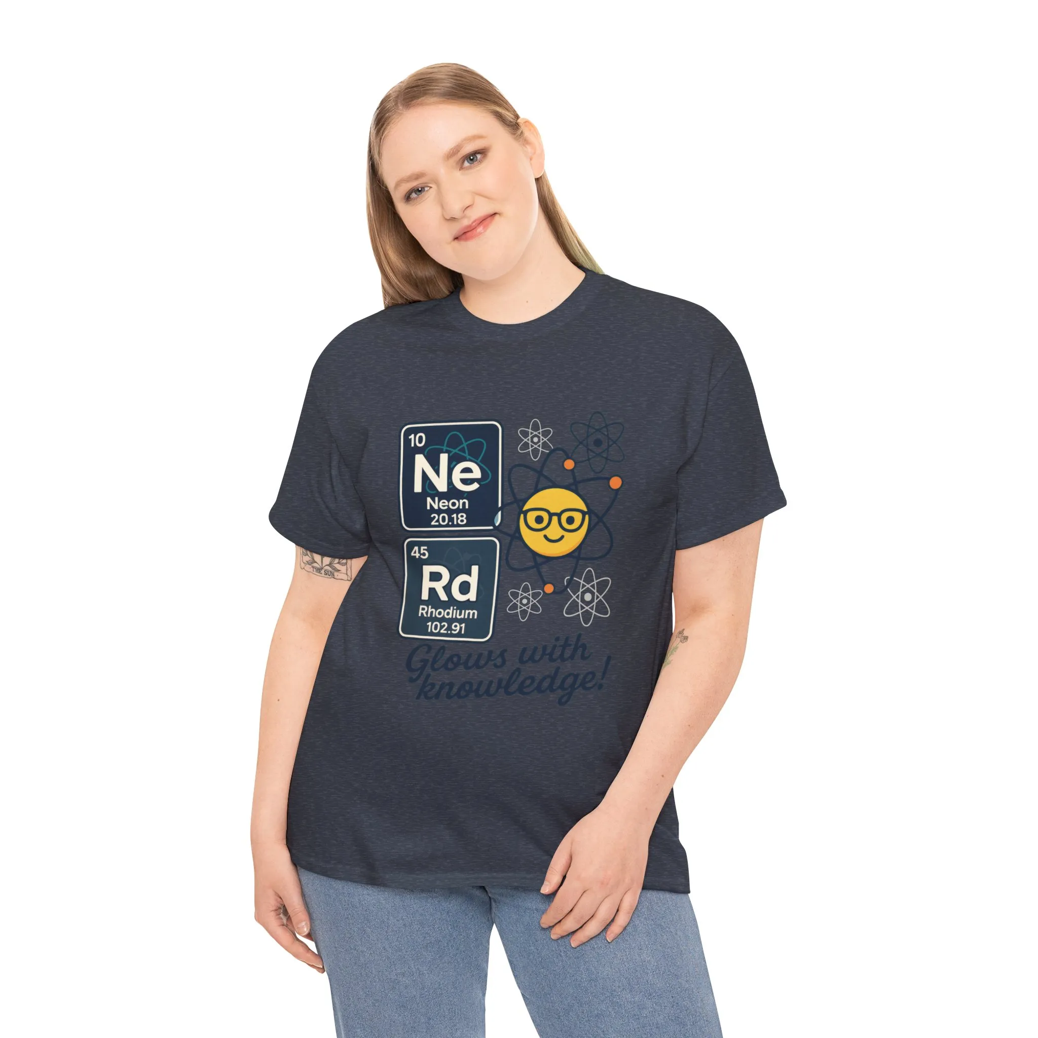 Funny Womens Nerd T-Shirt, NeRd Periodic Table Shirt, Glowing Knowledge Tee, Science Lover Gift, Chemistry Shirt, STEM Apparel, Science Tee - Image 9