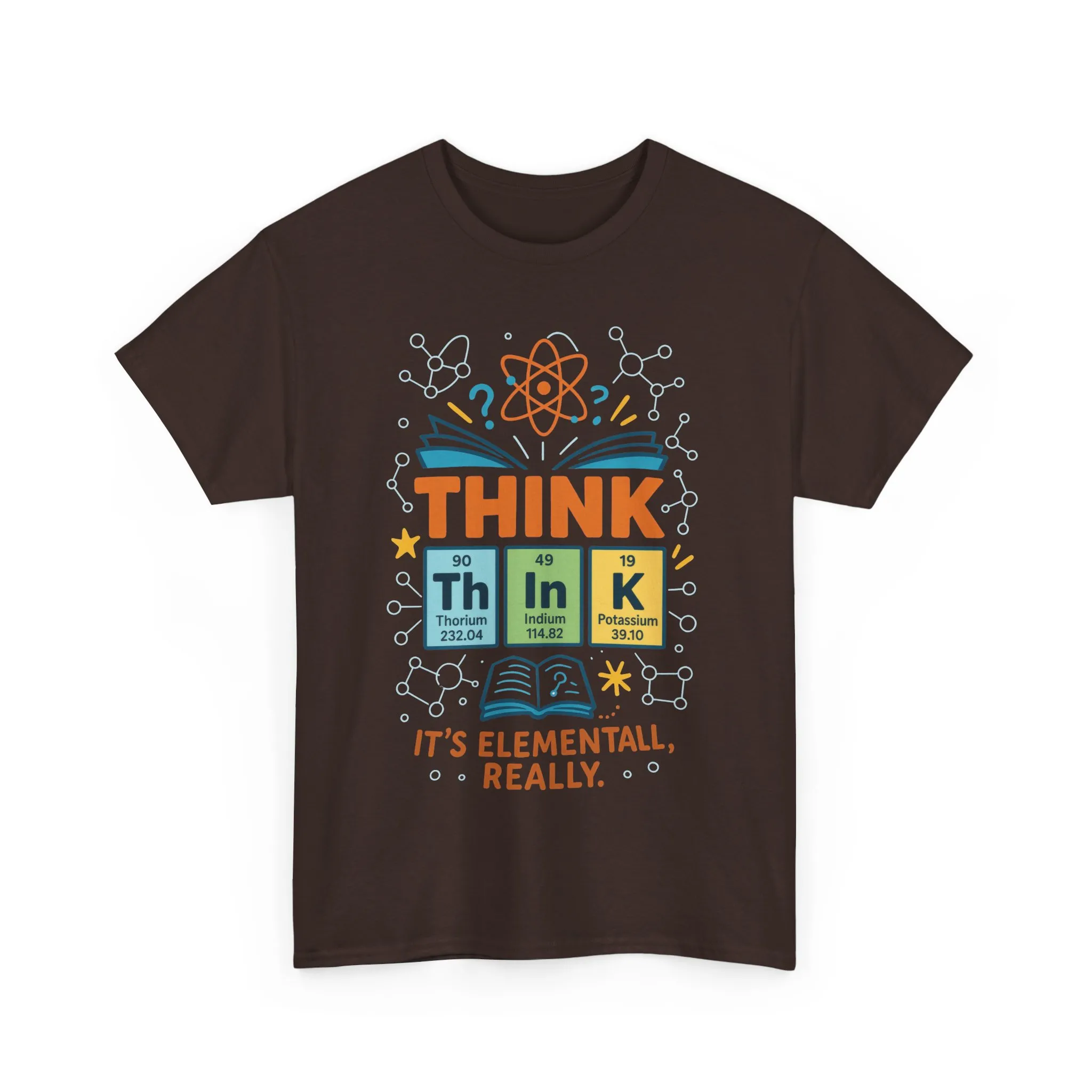 Funny Mens Science T-Shirt, THINK Element Periodic Table Shirt, Smart Geek Nerd Tee for Him, Ideal for Science Lovers, Geeky Apparel - Image 7