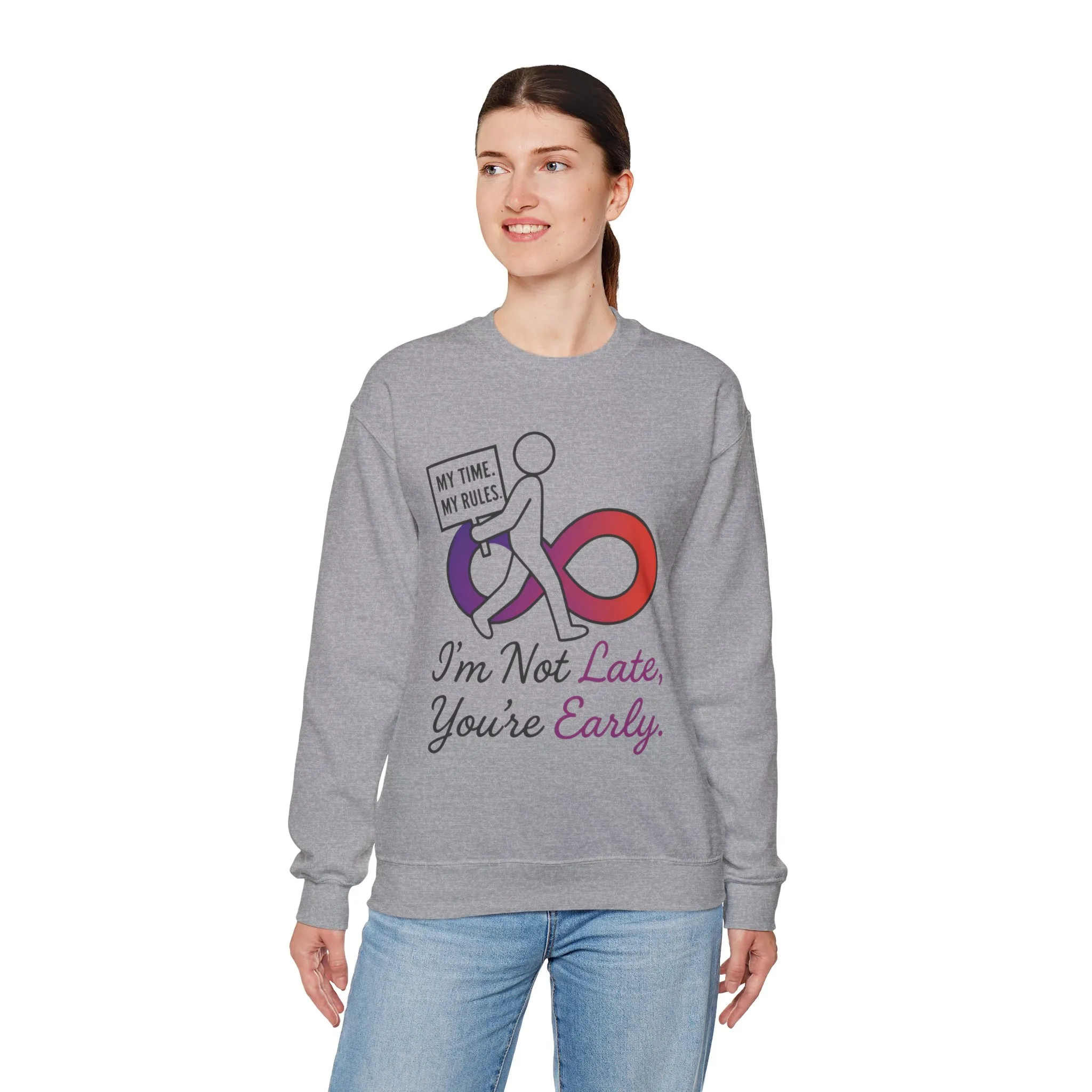 My Time, My Rules Funny Crewneck Sweatshirt, Womens Pullover, Gift for Her, Birthdays, Humor Clothing, Casual Style - Image 9