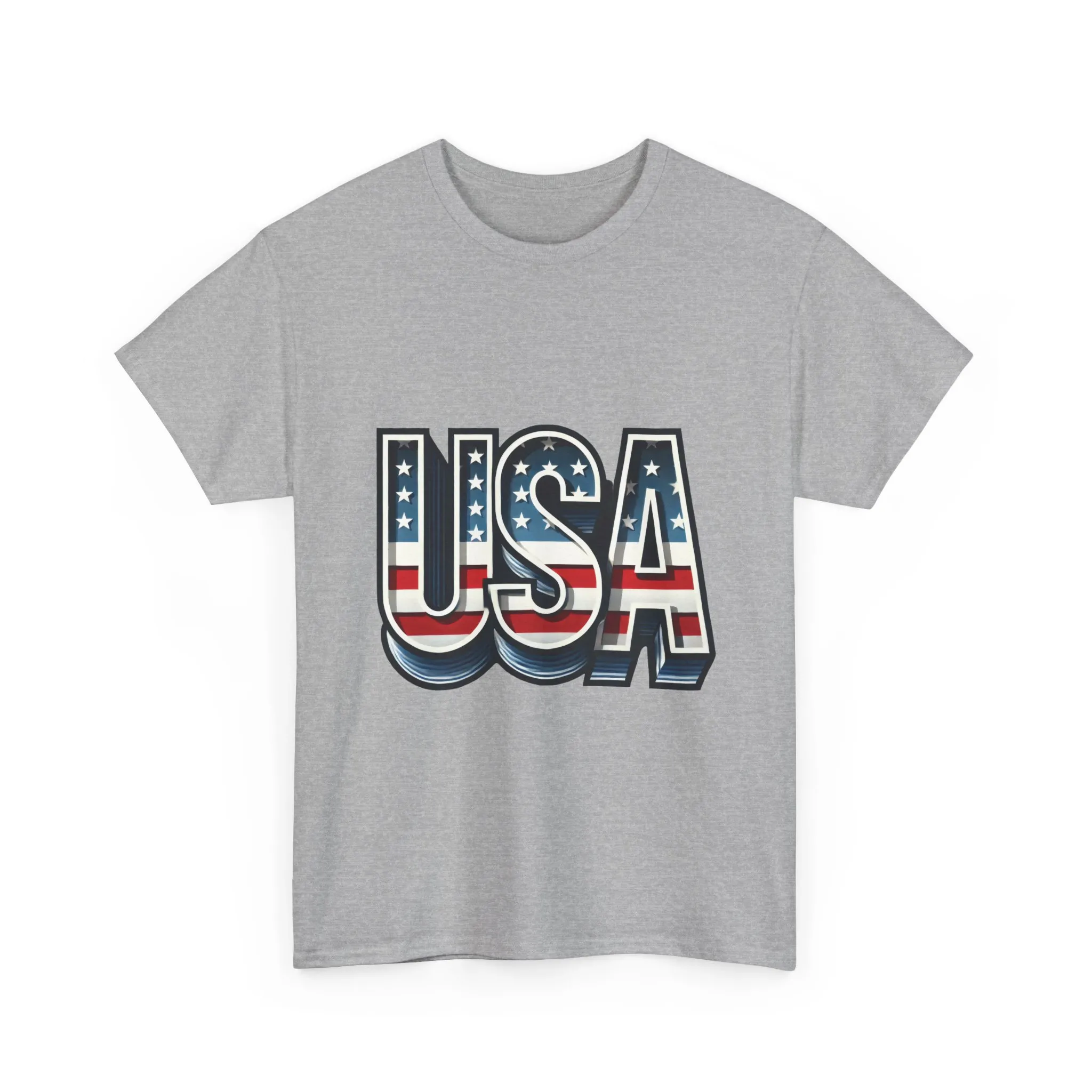 USA Patriotic Unisex Heavy Cotton Tee, American Pride Shirt, July 4th T-Shirt, Independence Day Apparel, Casual Summer Top - Image 8