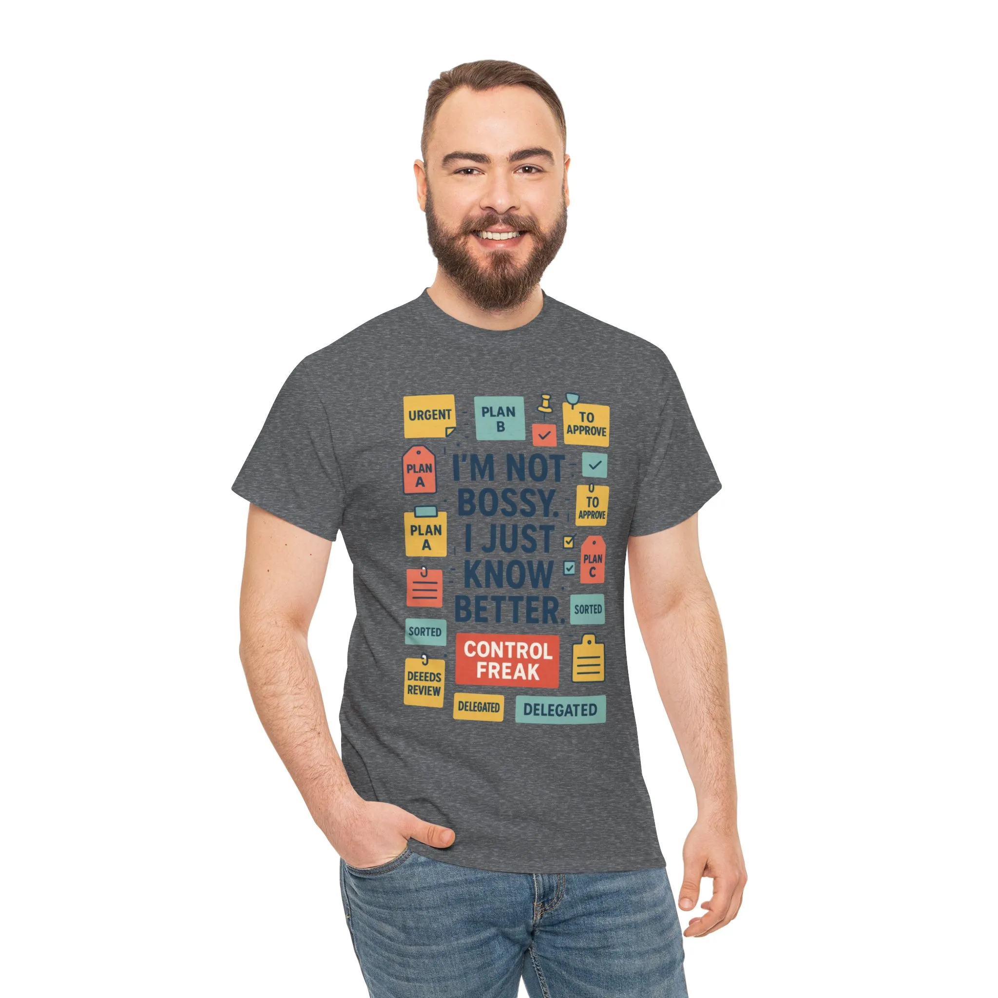 Funny Men's Control Freak T-Shirt, Perfect for Bossy Friends, Gift for Leaders, Fun Office Humor, Sarcastic Productivity Tee for Him - Image 20