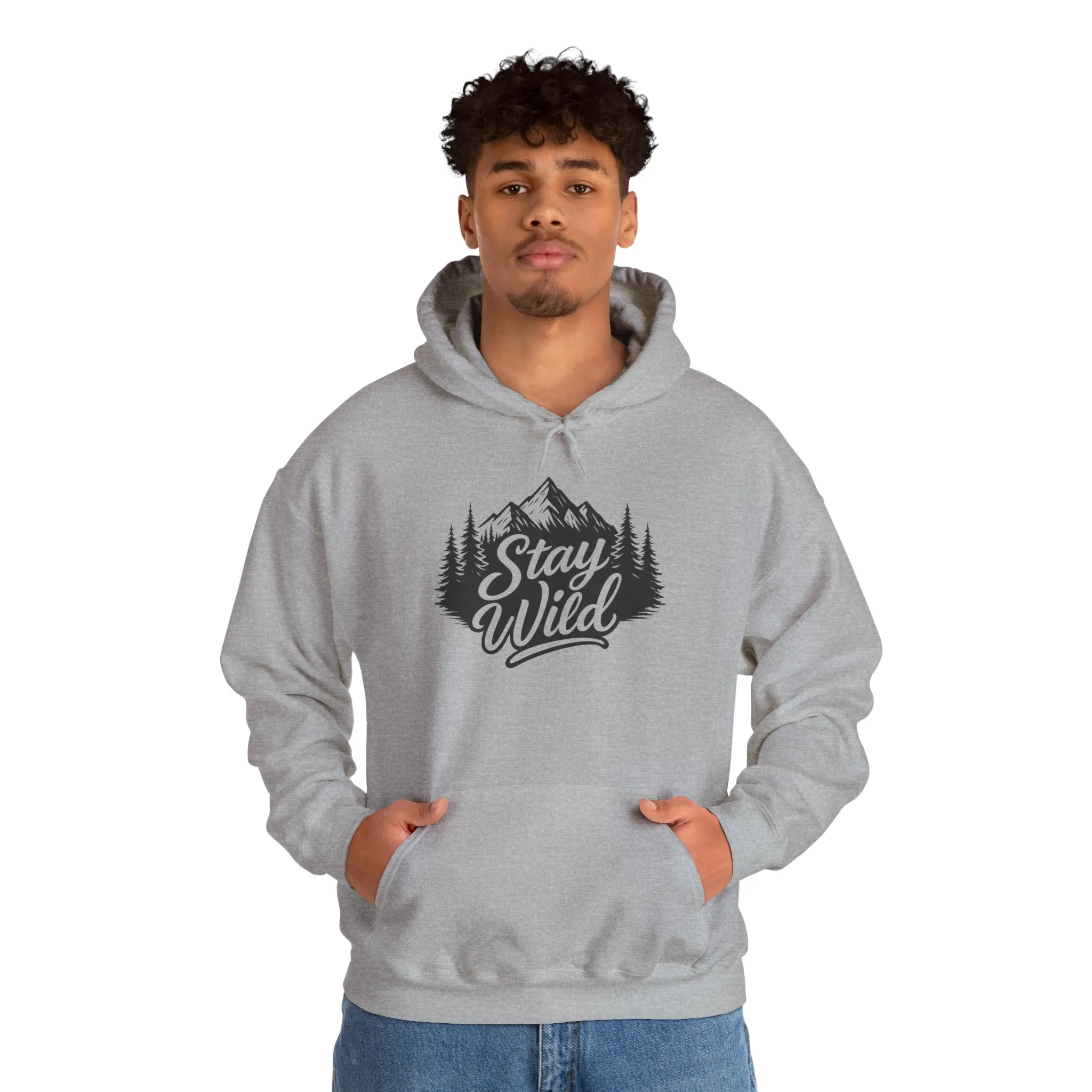 Stay Wild Hoodie, Nature Lover Unisex Pullover, Mountain Adventure Hiking Sweatshirt, Outdoorsy Gift for Him Her - Image 20