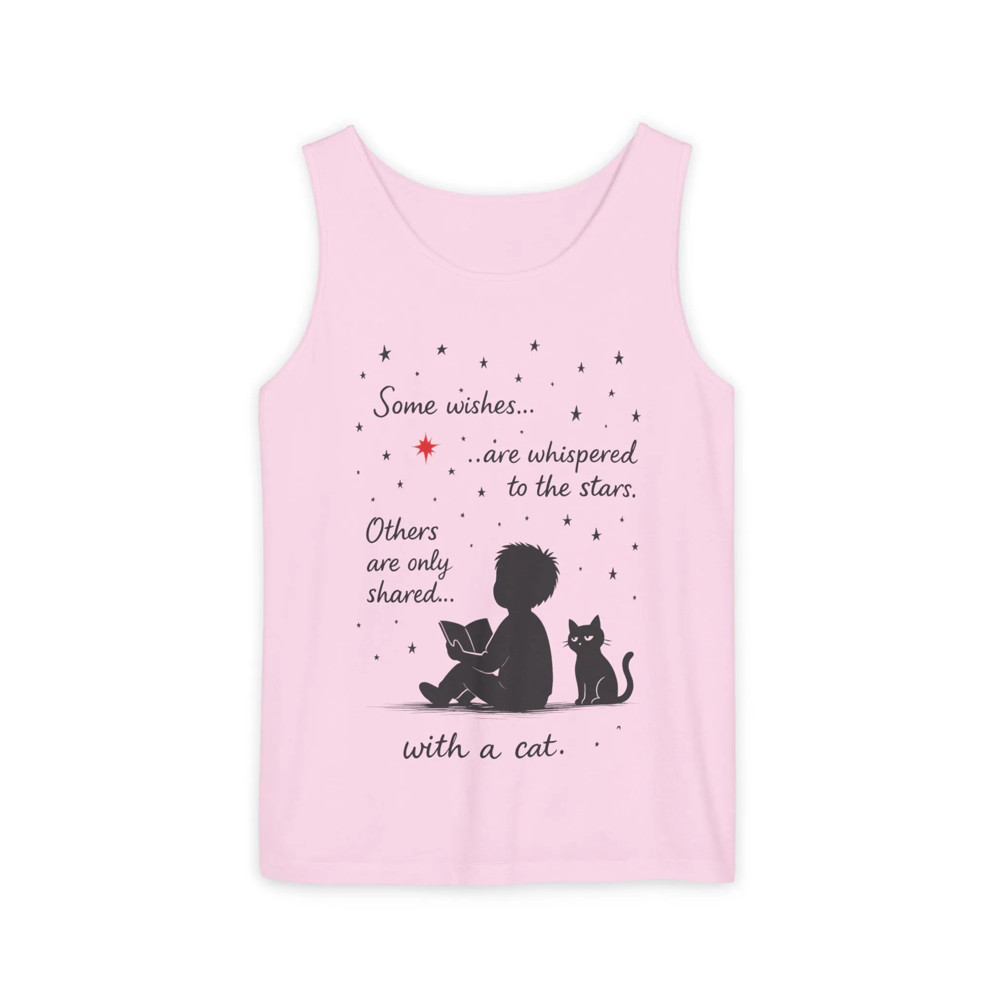 Whimsical Cat Lover's Tank Top, Inspirational Quote Top, Womens Garment-Dyed Summer Shirt, Gifts for Cat Moms, Casual Wear, Pet [...] - Image 28
