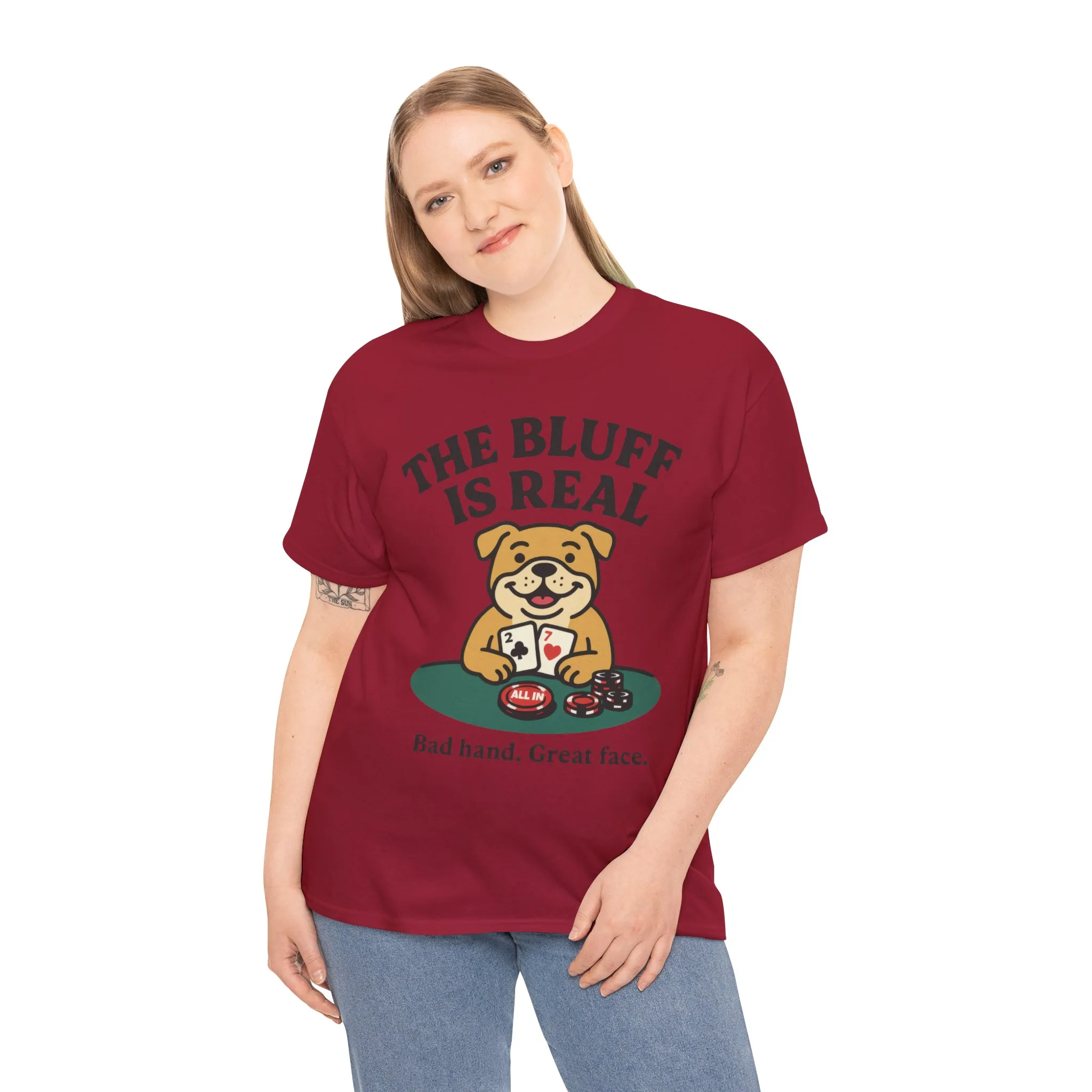 Funny Dog Poker Tee, The Bluff is Real, Animal Lover Gift, Unisex Casino Humor Gift, Poker Night Apparel, Cute Pet Humor T-Shirt - Image 24