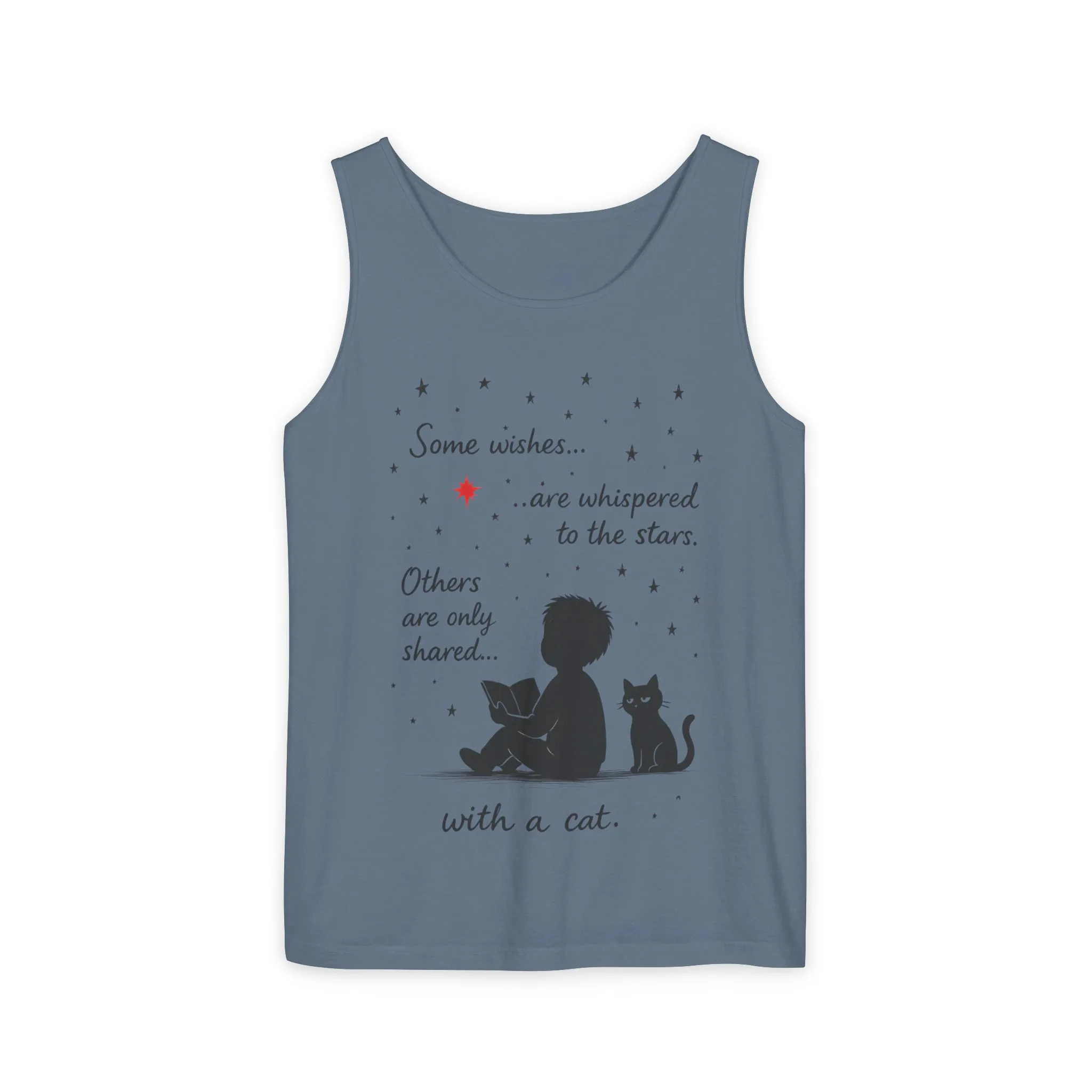 Whimsical Cat Lover's Tank Top, Inspirational Quote Top, Womens Garment-Dyed Summer Shirt, Gifts for Cat Moms, Casual Wear, Pet [...] - Image 43