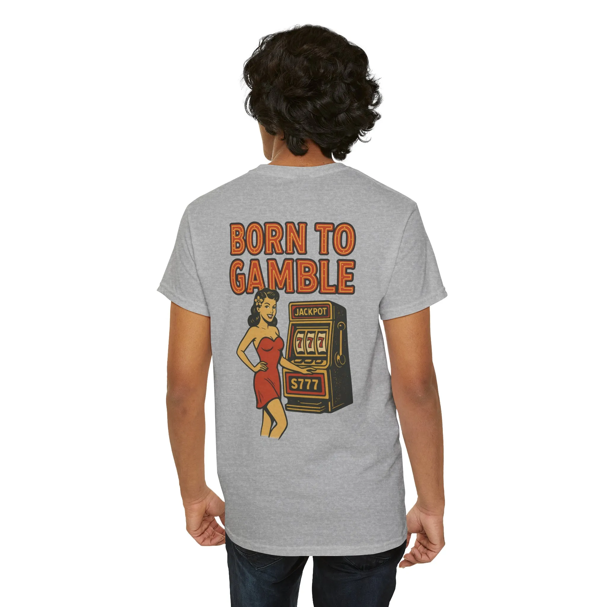 Lucky Hand Unisex Heavy Cotton Tee, Casino T-Shirt, Gambler Gift, Gambling Humor Tee, Playful Gaming Apparel, Lucky Shirt, Slot Machine Tee - Image 11