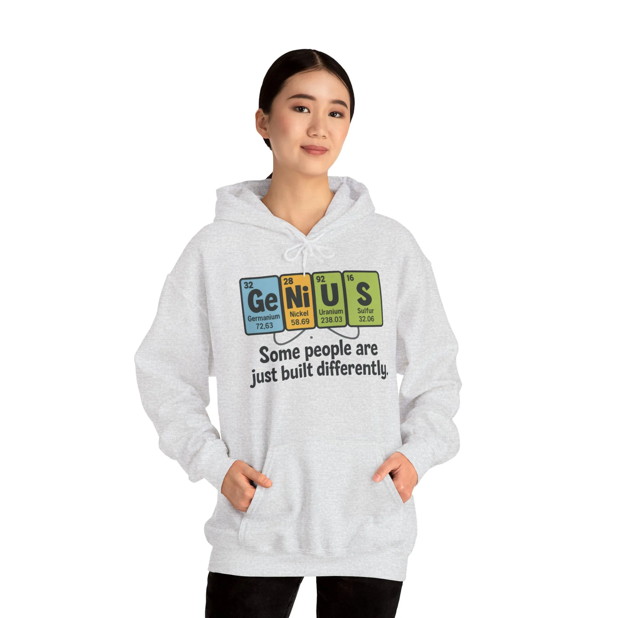 Funny Womens Genius Hoodie, Periodic Table Science Pullover, Nerdy Chemistry Sweatshirt for Her, Science Lover Apparel, Funny Chemistry Gift - Image 27