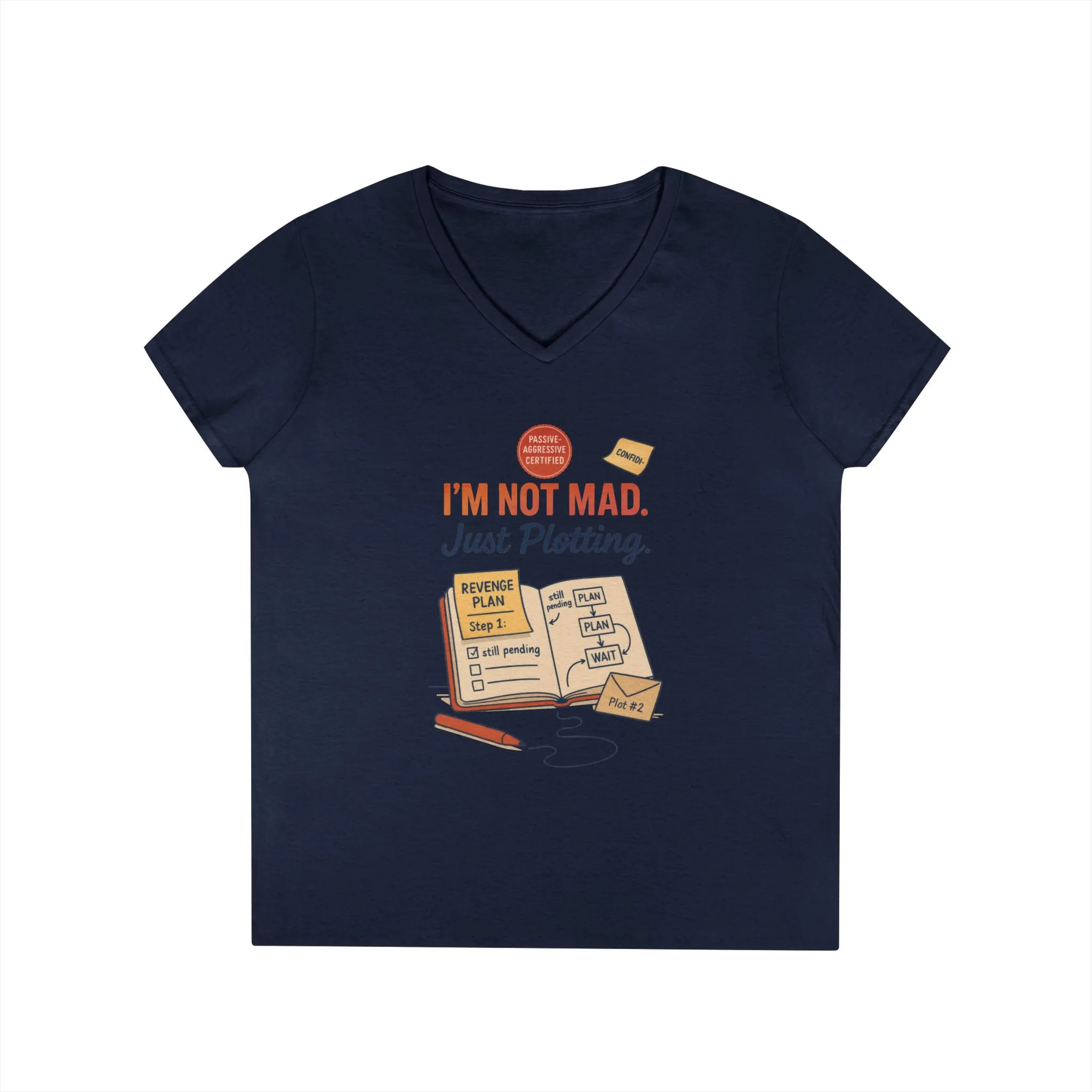 Sarcastic Womens T-Shirt, I'm Not Mad Just Plotting, Funny Passive Aggressive Revenge Tee, Funny Quote Shirt for Women - Image 28