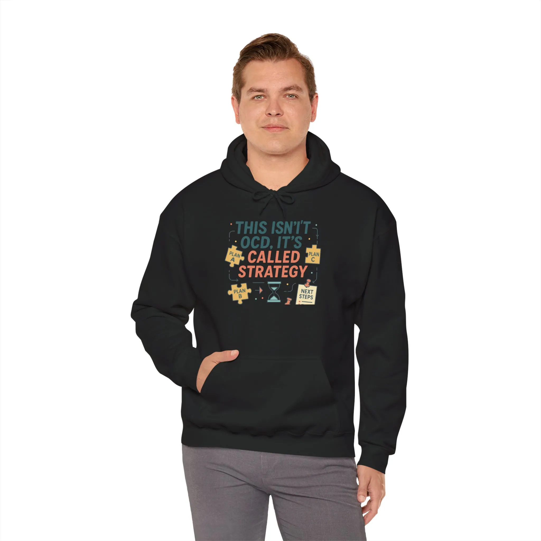 Strategic Humor Hoodie, Unisex Sweatshirt, Gift for Strategists, Funny Hoodie, Planner Gift, Cozy Stylish Sweatshirt, Relaxed Fit Hoody - Image 9