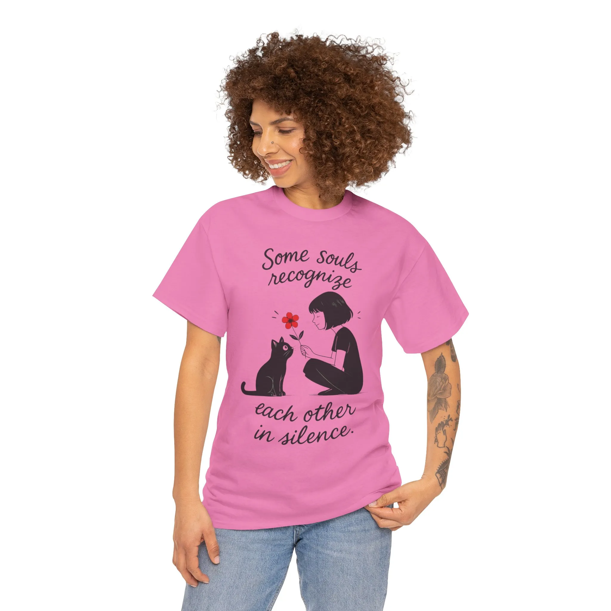 Cat Lover's Heavy Cotton Tee, Cute Cat Shirt, Pet Owner Gift, Animal Lover Apparel, Birthday Gift for Her, Women's Cotton T-Shirt, Cat Lover - Image 32