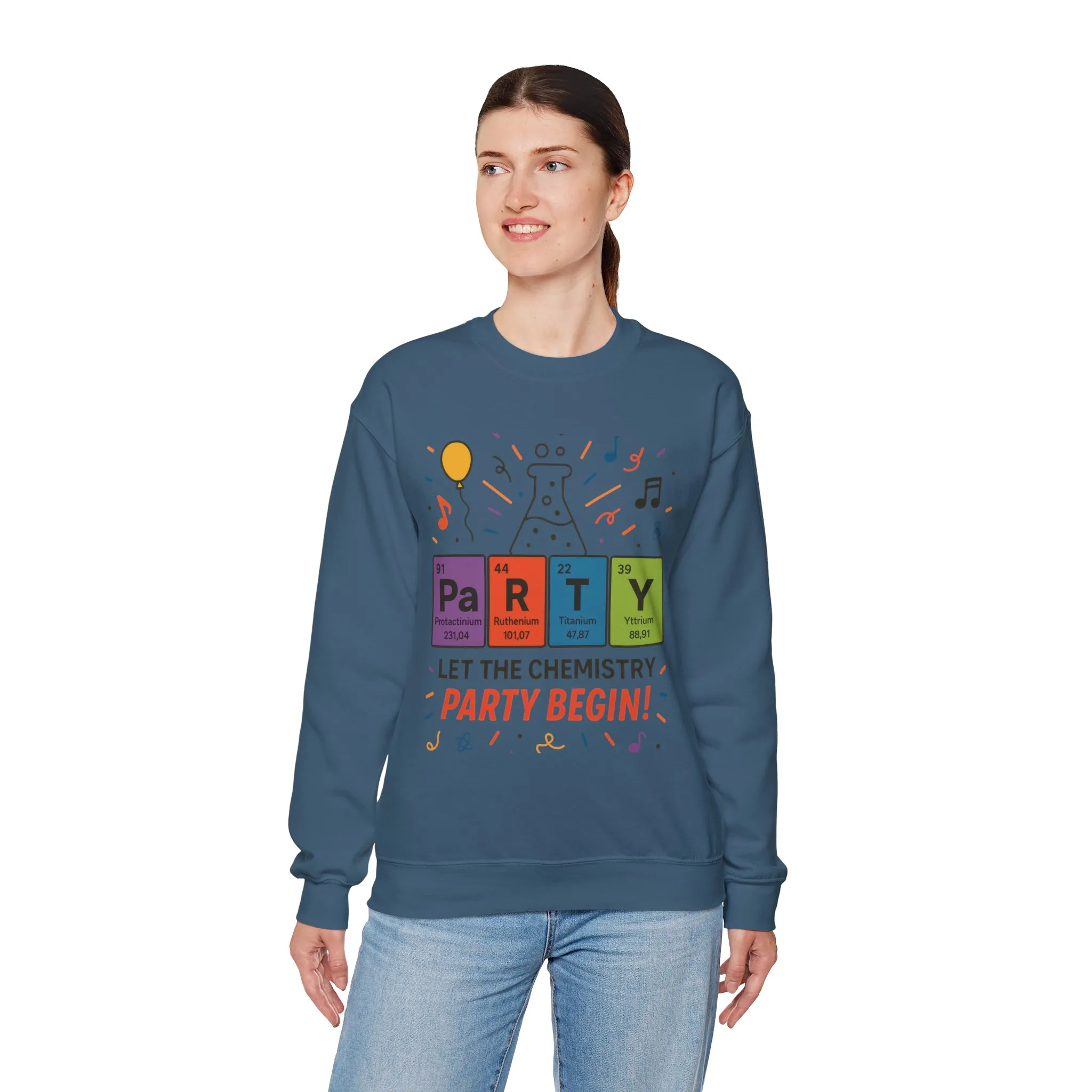 Party Chemistry Crewneck Sweatshirt, Chemistry Sweatshirt, Science Gift, Cute Crew Neck, Birthday Sweatshirt, Unisex Pullover - Image 28