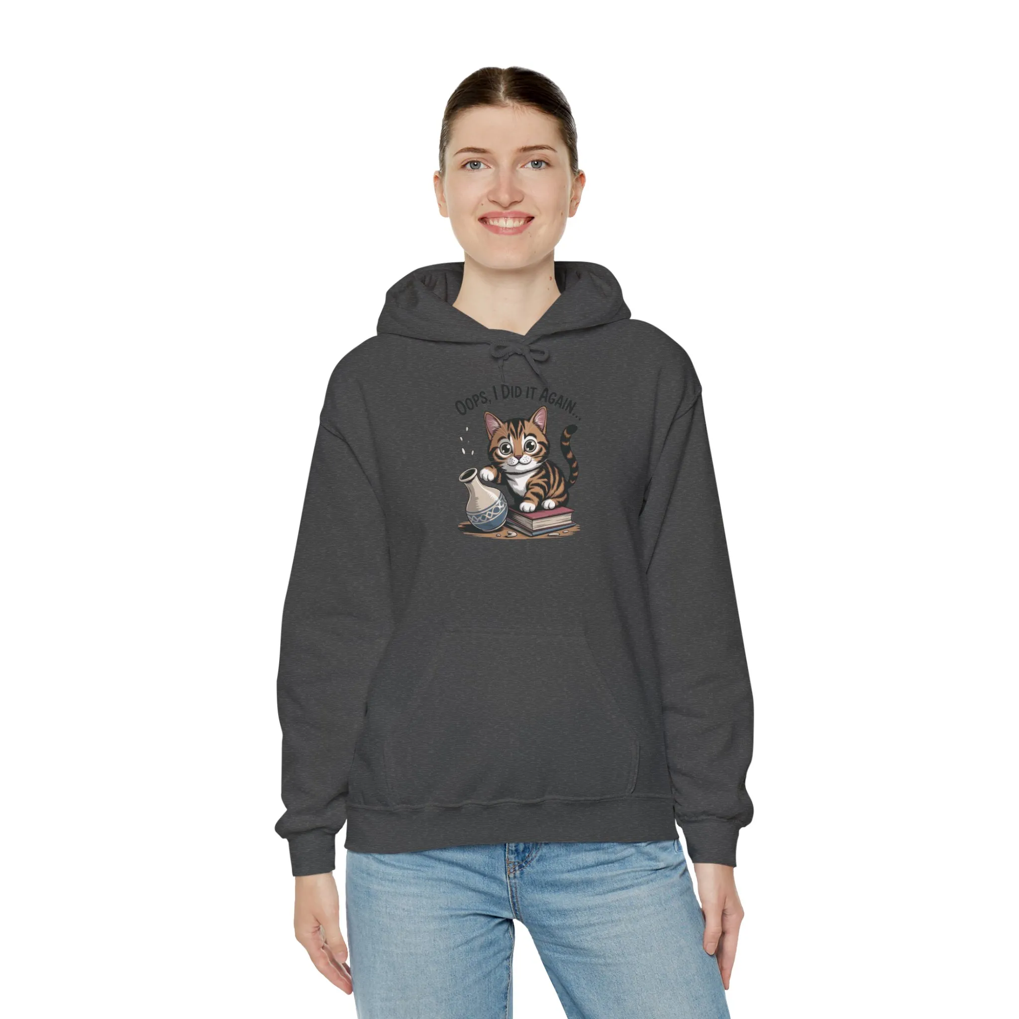 Cat Lover's Hoodie: Oops, I Did It Again, Funny Sweatshirt, Gifts for Animal Lovers, Cozy Hooded Sweatshirt, Pet Owner Apparel, Cute [...] - Image 16