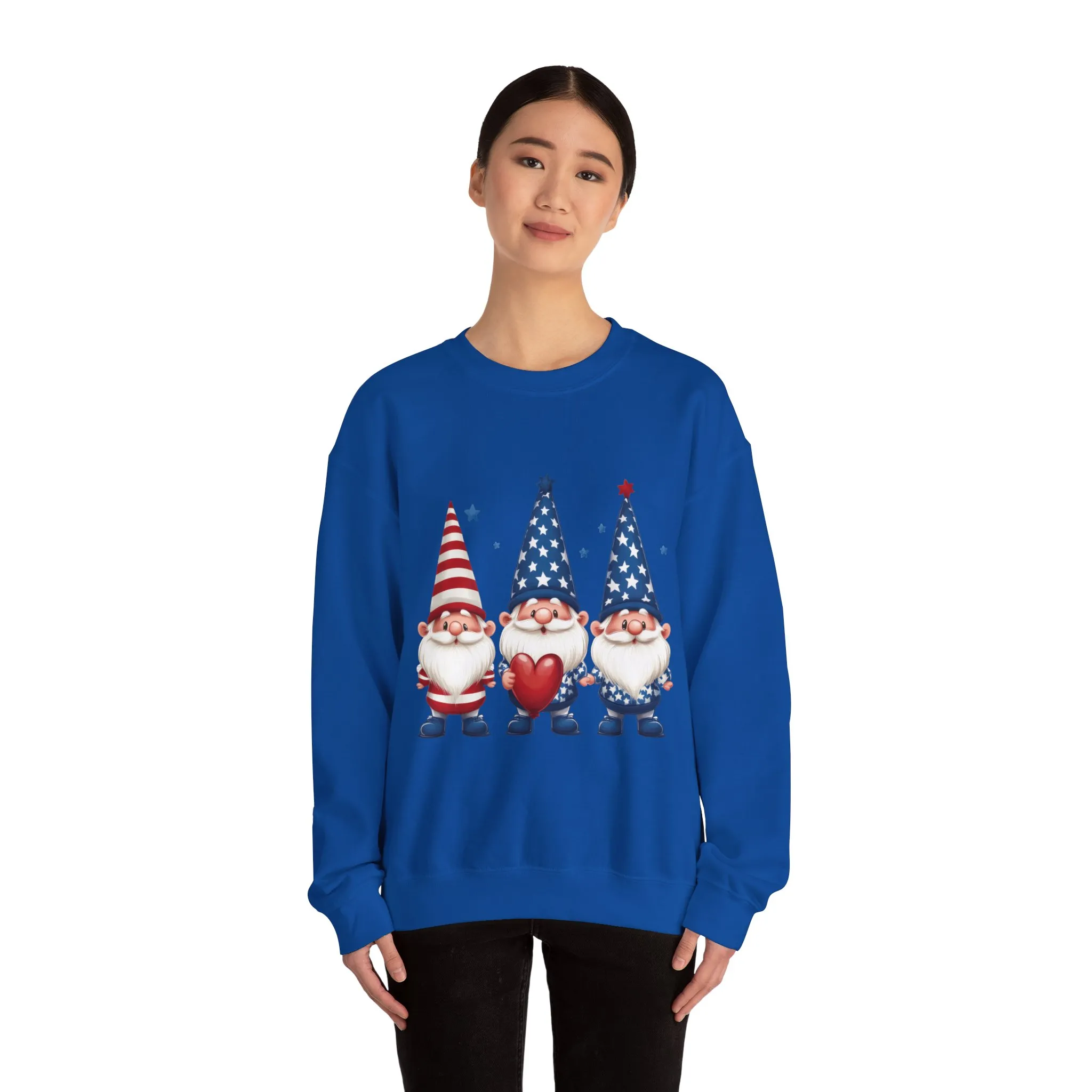Patriotic Gnome Sweatshirt, Cozy Casual Wear for Independence Day, Gift for Gnome Lovers, 4th of July Apparel, All-Year Comfort - Image 23
