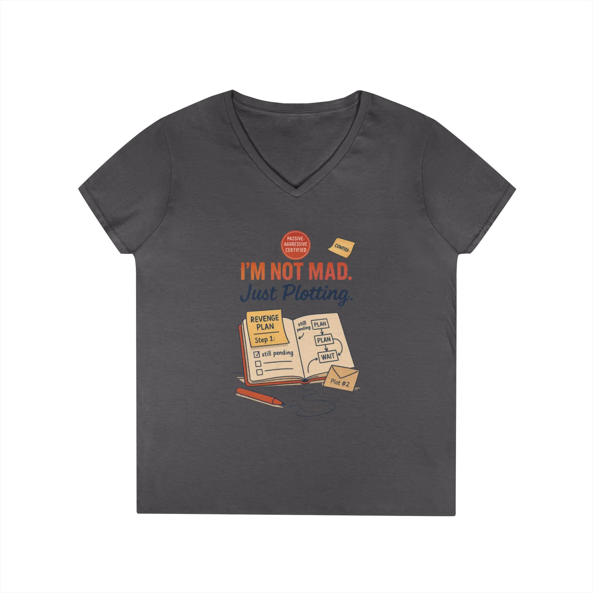 Sarcastic Womens T-Shirt, I'm Not Mad Just Plotting, Funny Passive Aggressive Revenge Tee, Funny Quote Shirt for Women - Image 16