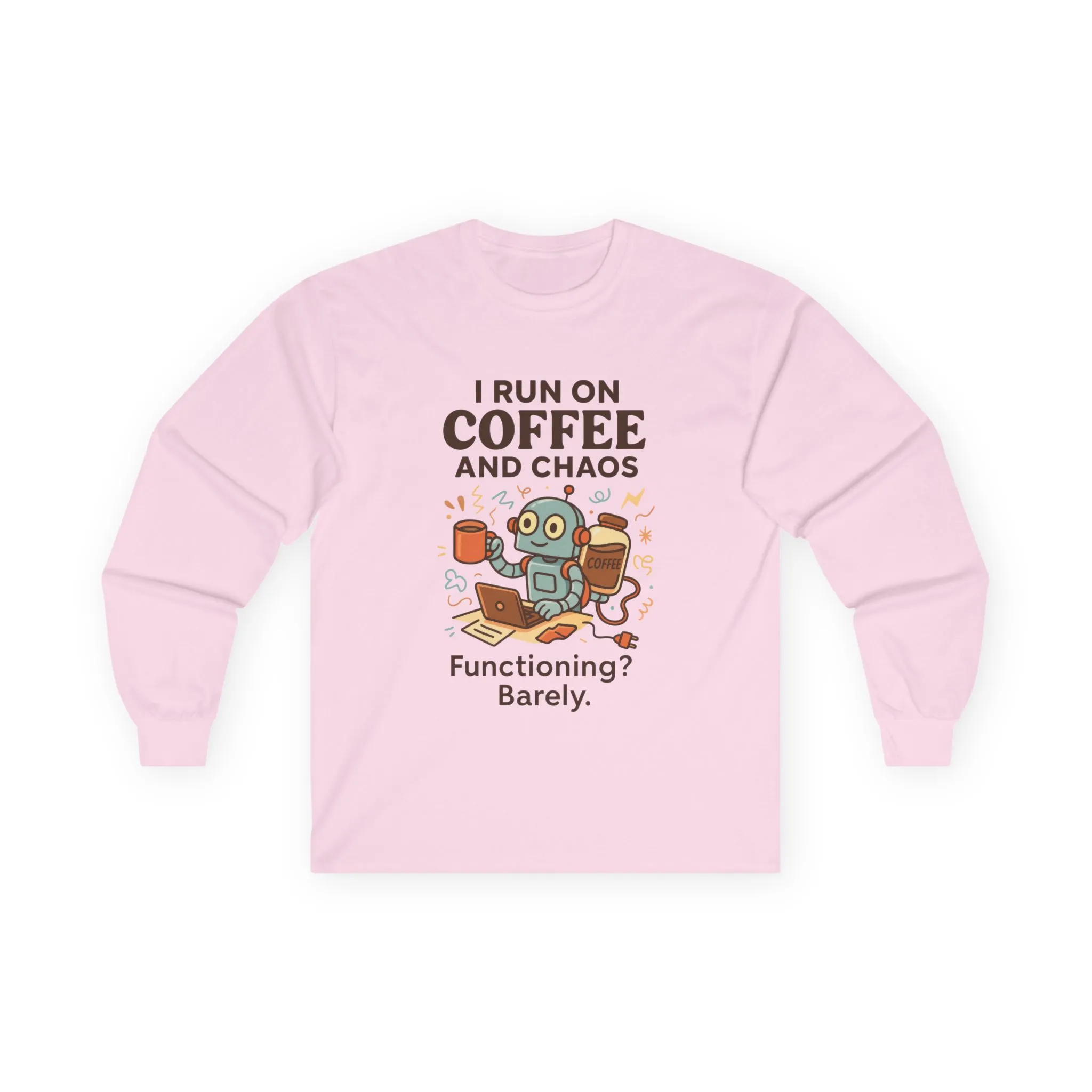 Coffee Lover Long Sleeve Tee, Tee for Coffee Enthusiasts, Funny Gift for Coffee Lovers, Unisex Long Sleeve Shirt, Work from Home Humor Tee - Image 16
