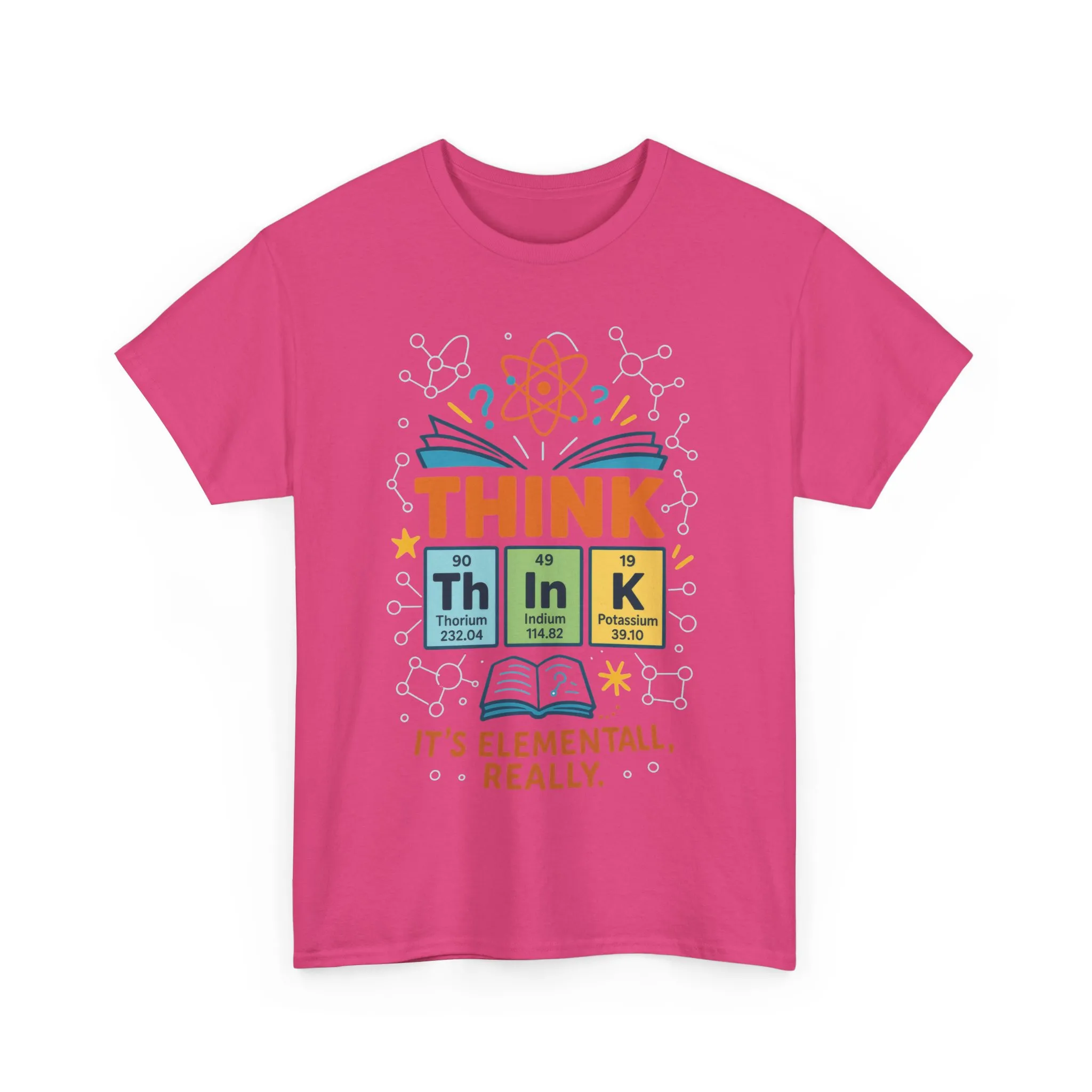 Smart Womens Science T-Shirt, THINK Periodic Table Tee, Funny Elemental Nerd Gift for Her, Graphic Tee for Science Lovers - Image 22