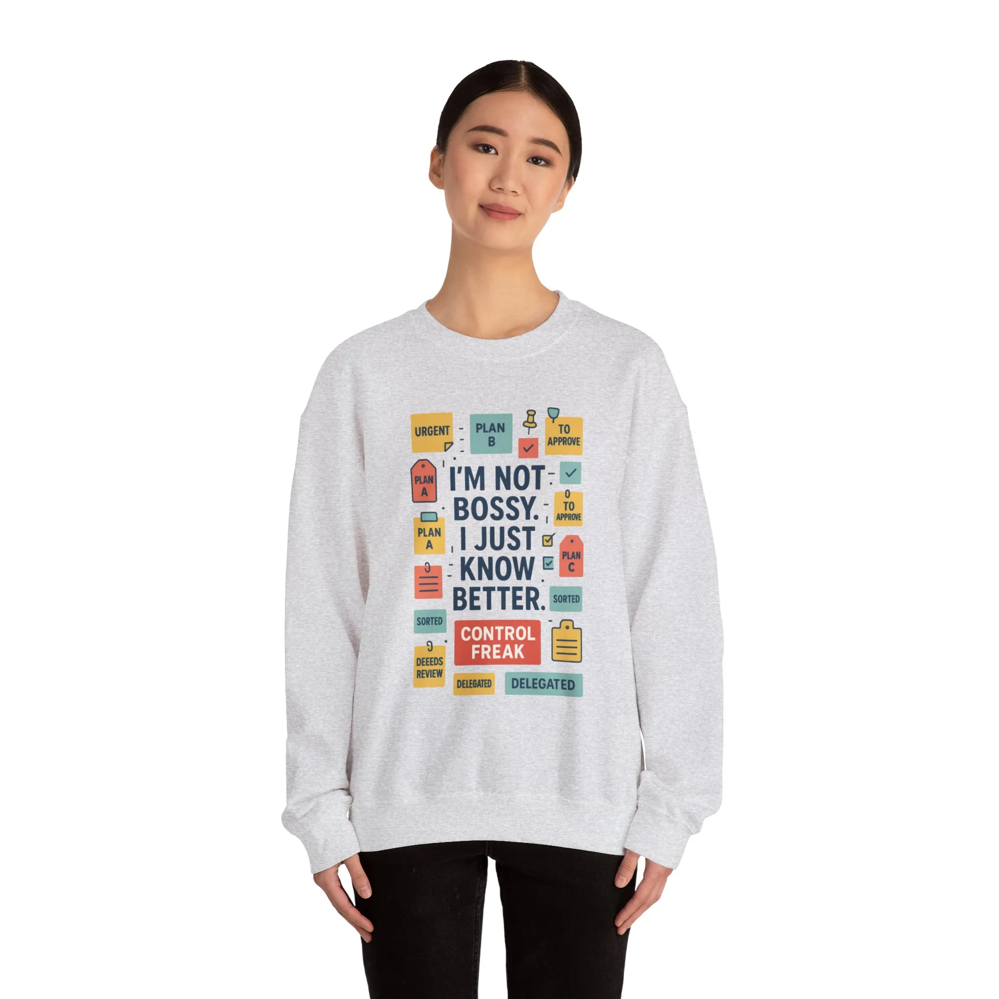 Funny Womens Control Freak Sweatshirt, Bold Sarcastic Quote Pullover, Ideal Gift for Bossy Friends, Funny Womens Sweatshirt - Image 8