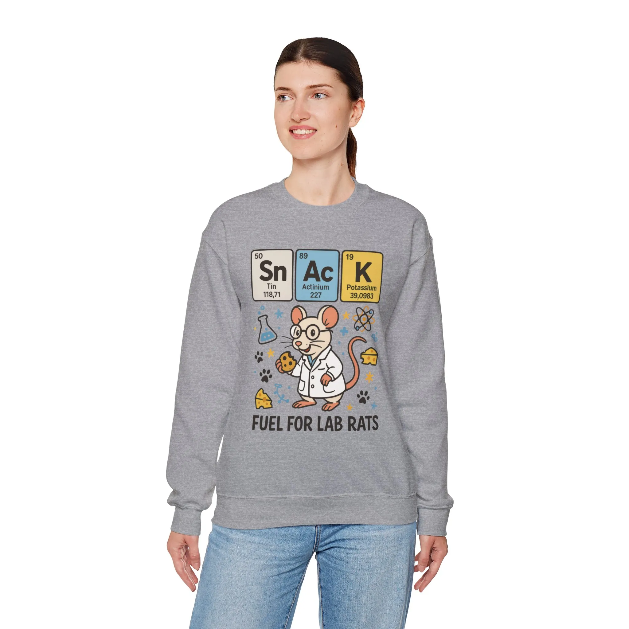 Lab Rat Science Sweatshirt, Science Crewneck, Funny Gift for Teachers, Chemistry Sweatshirt, Cute Lab Rat Design, Perfect for Birthdays - Image 10