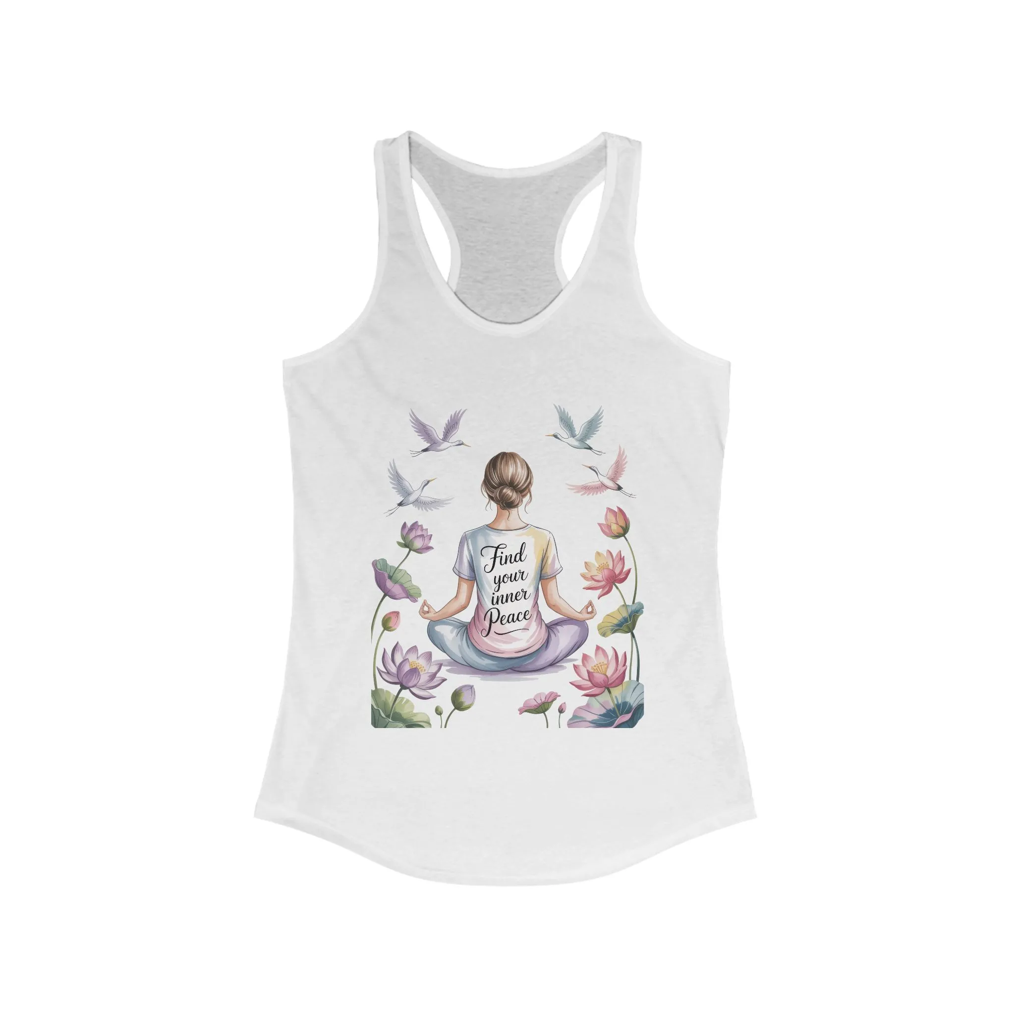 Meditation Racerback Womens Tank, Trust Your Inner Voice Shirt, Yoga Apparel, Mindfulness Gift, Inspirational Workout Top - Image 3