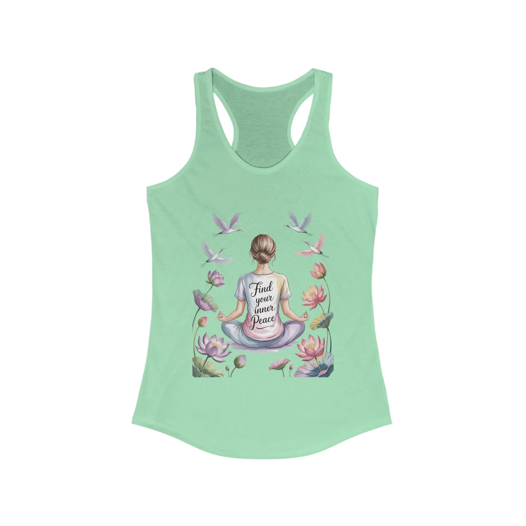 Meditation Racerback Womens Tank, Trust Your Inner Voice Shirt, Yoga Apparel, Mindfulness Gift, Inspirational Workout Top - Image 9