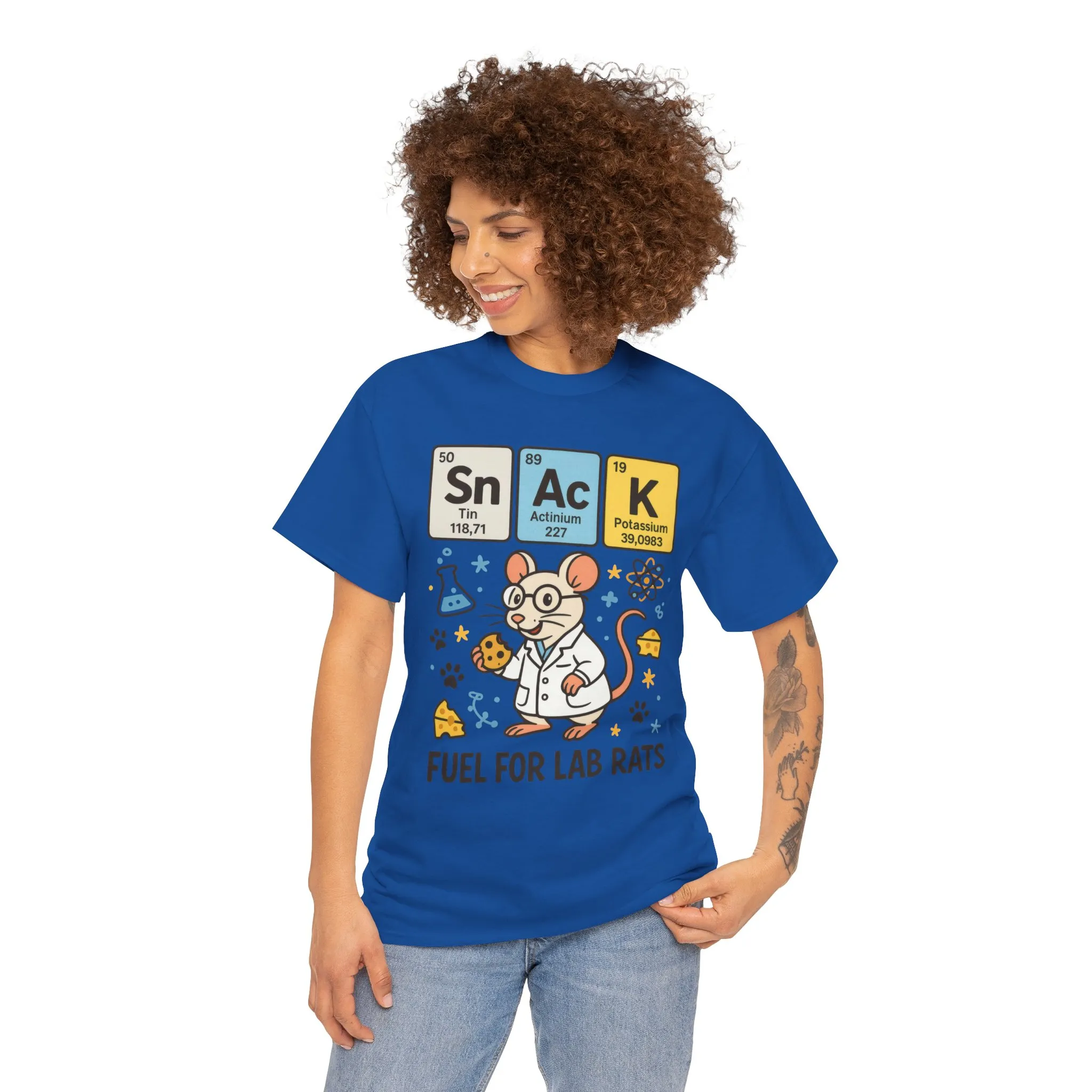 Funny Womens Science T-Shirt,Periodic Table Tee, Fuel for Lab Rats Nerdy Shirt, Gifts for STEM Lovers, Quirky Science Apparel - Image 17