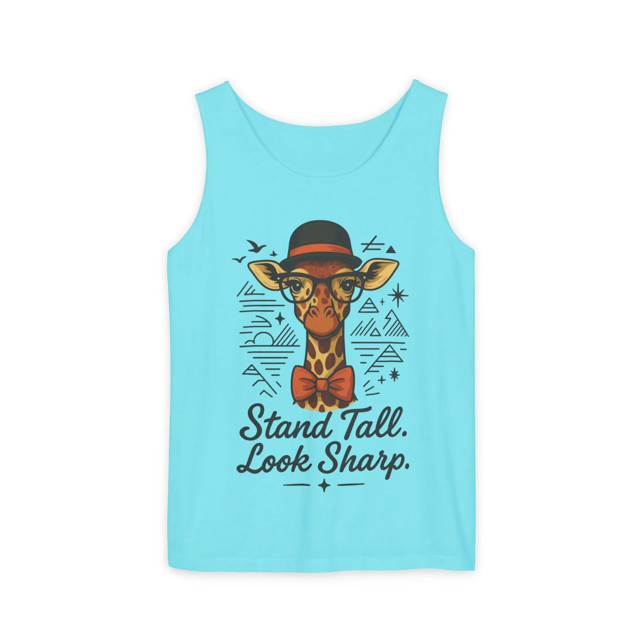 Giraffe Inspirational Tank Top, Stand Tall Look Sharp Shirt, Unisex Summer Apparel, Cute Animal Gift, Zoo Lover's Fashion - Image 39