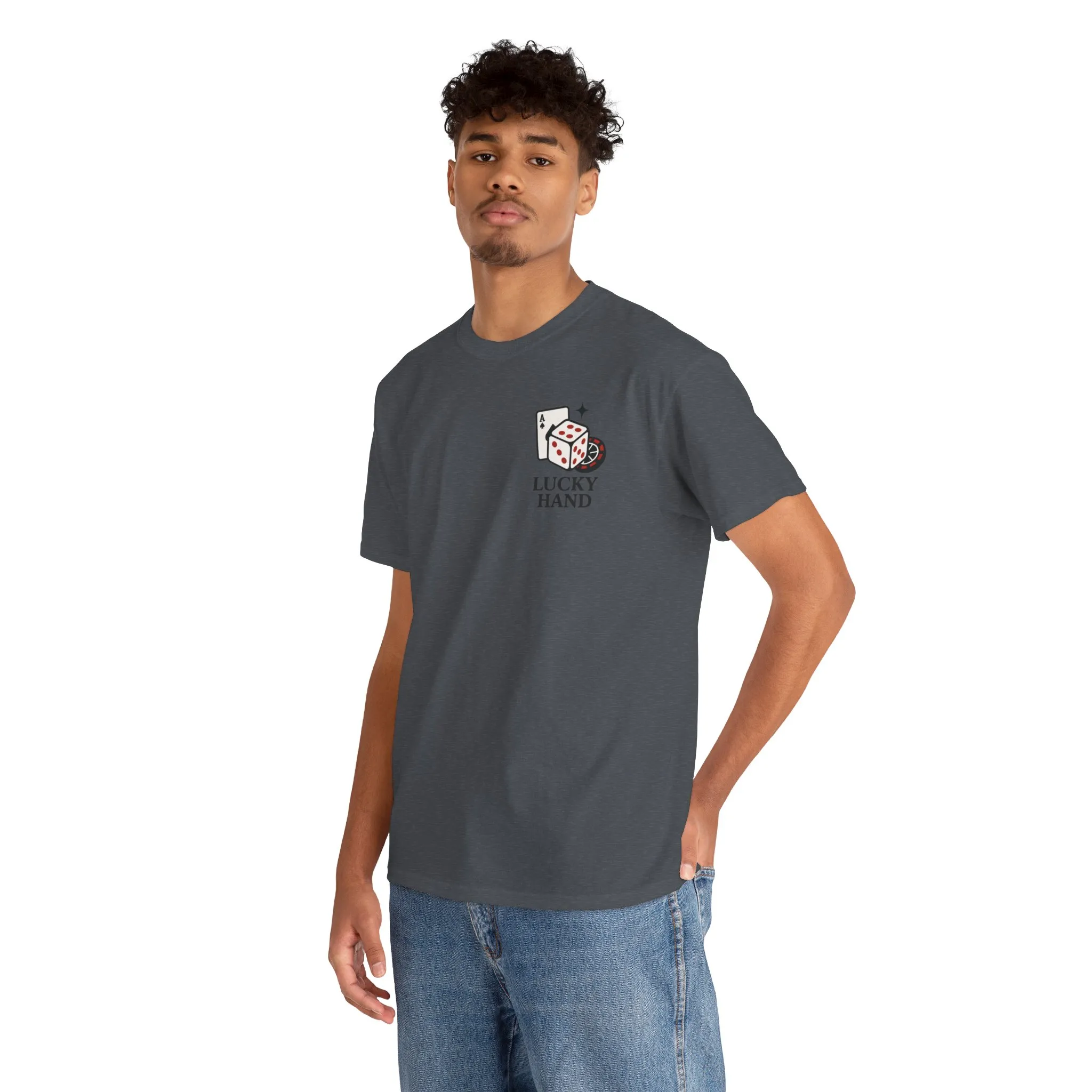 Lucky Hand Unisex Heavy Cotton Tee, Casino T-Shirt, Gambler Gift, Gambling Humor Tee, Playful Gaming Apparel, Lucky Shirt, Slot Machine Tee - Image 28